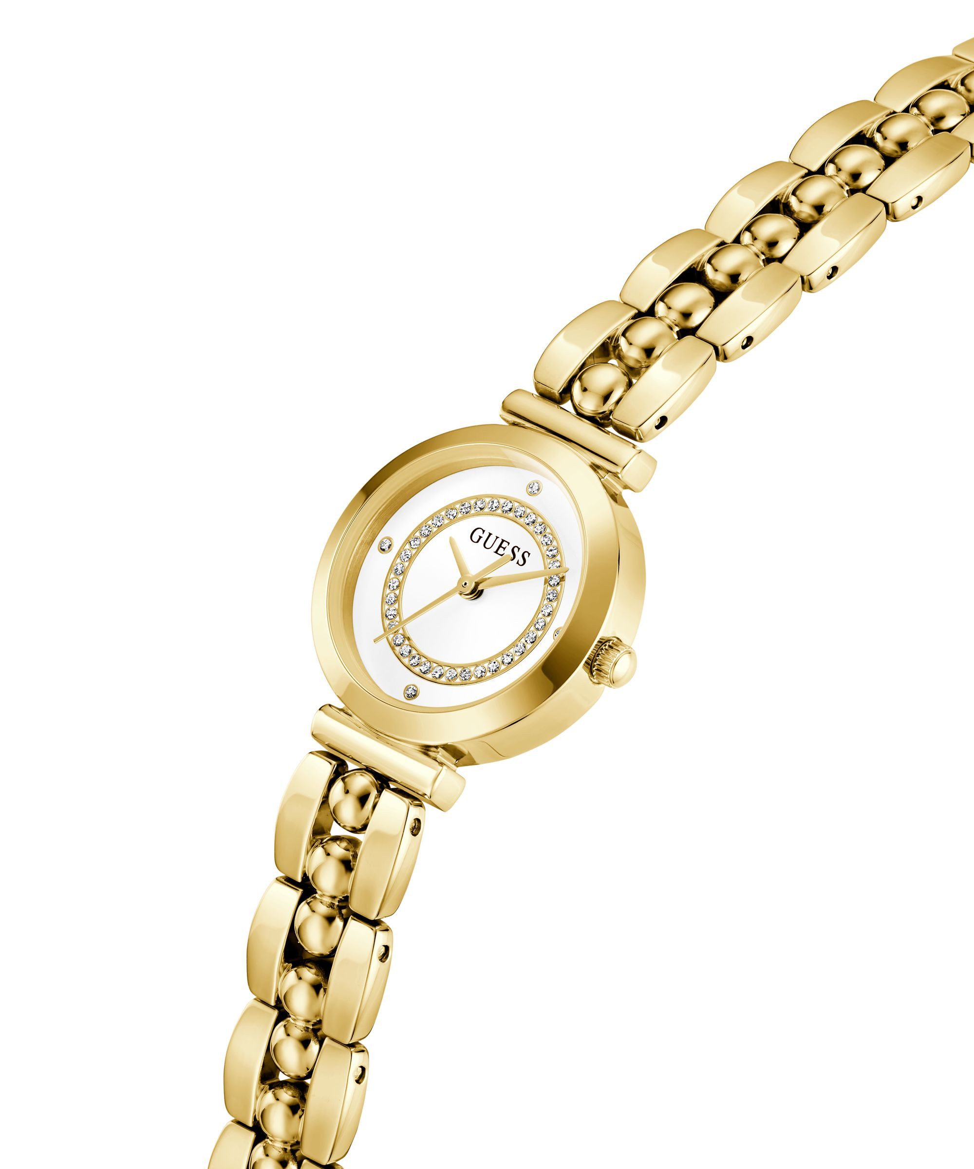Guess Quarzuhr LEENA GW0994L2, Armbanduhr, Damenuhr, Edelstahlarmband, analog