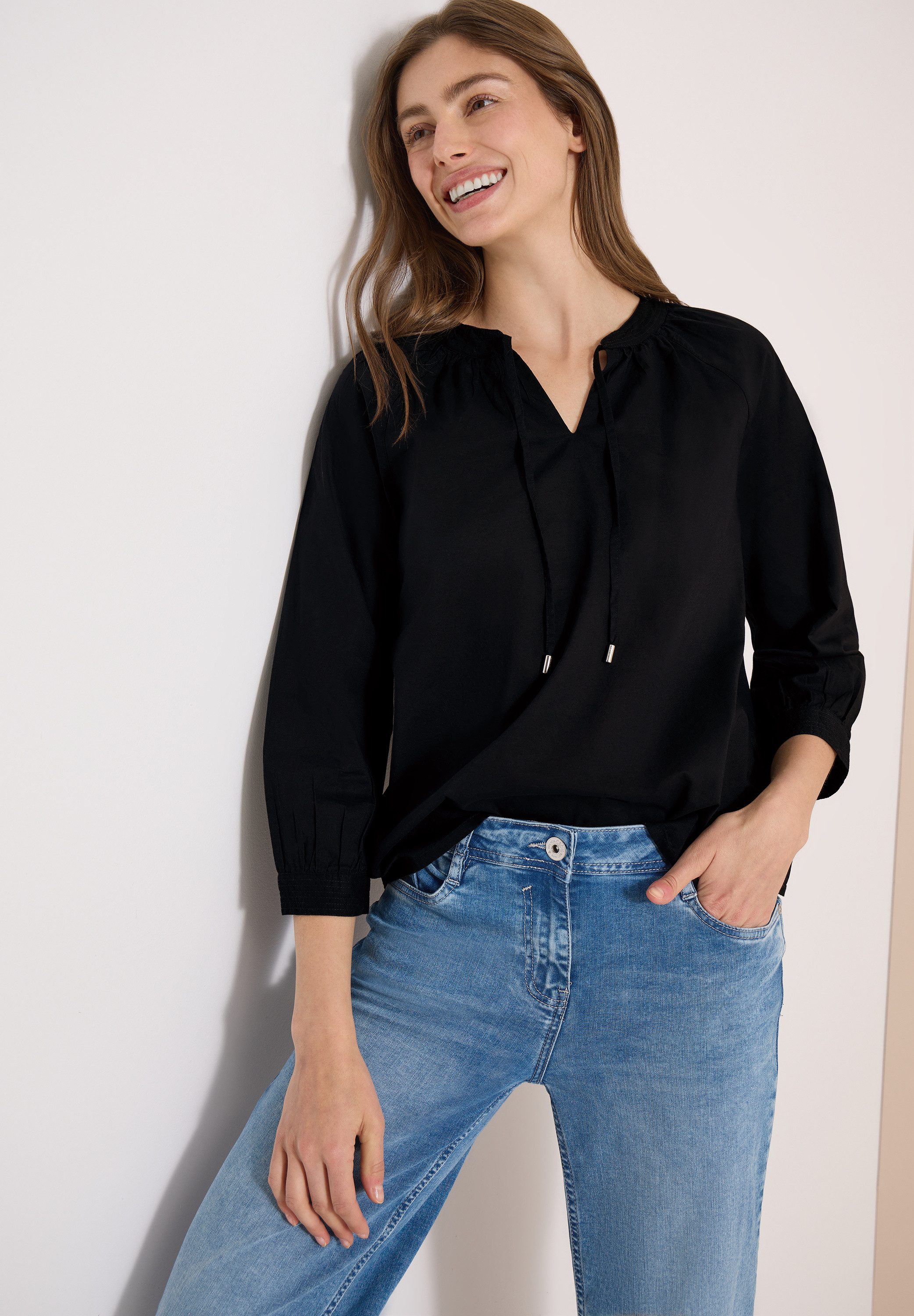 CECIL Klassische Bluse aus reiner Baumwolle