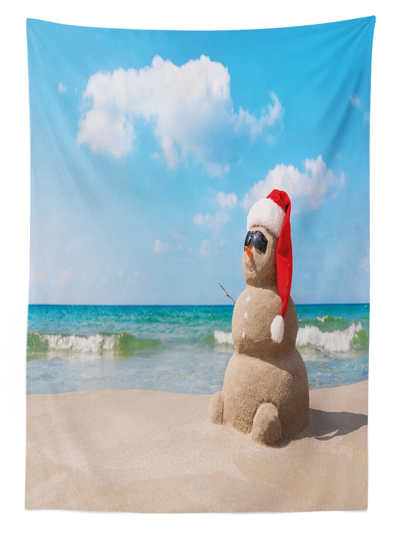 Farbfest Für Außen Sandman geeignet Weihnachtsmütze Weihnachten den Bereich Waschbar mit Klare Farben, Tischdecke Abakuhaus