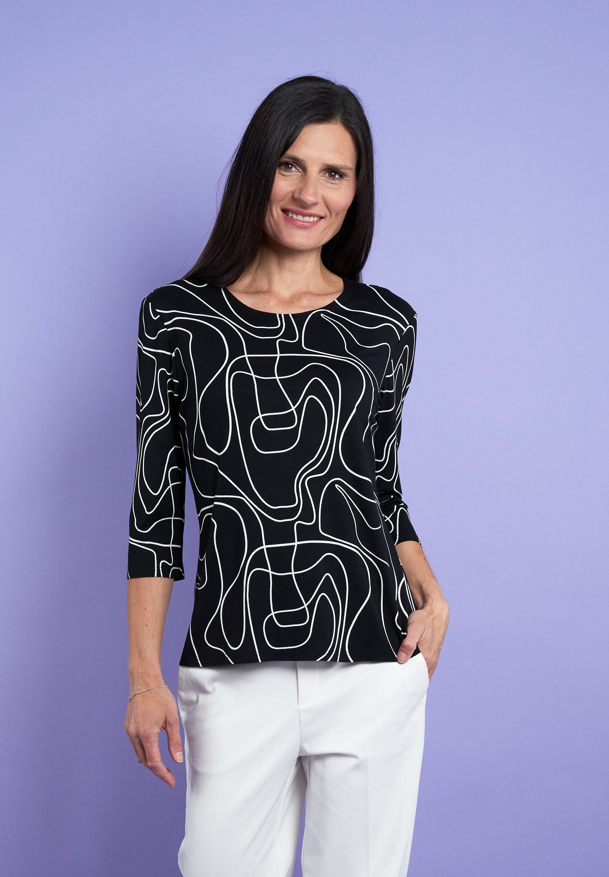 Seidel Moden 3/4-Arm-Shirt Sommershirt mit grafischem günstig online kaufen