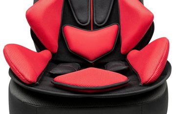 WALSER Autositzauflage coole Auto Sitzauflage X-RACE schwarz rot, 11-teilig, frei gestaltbar