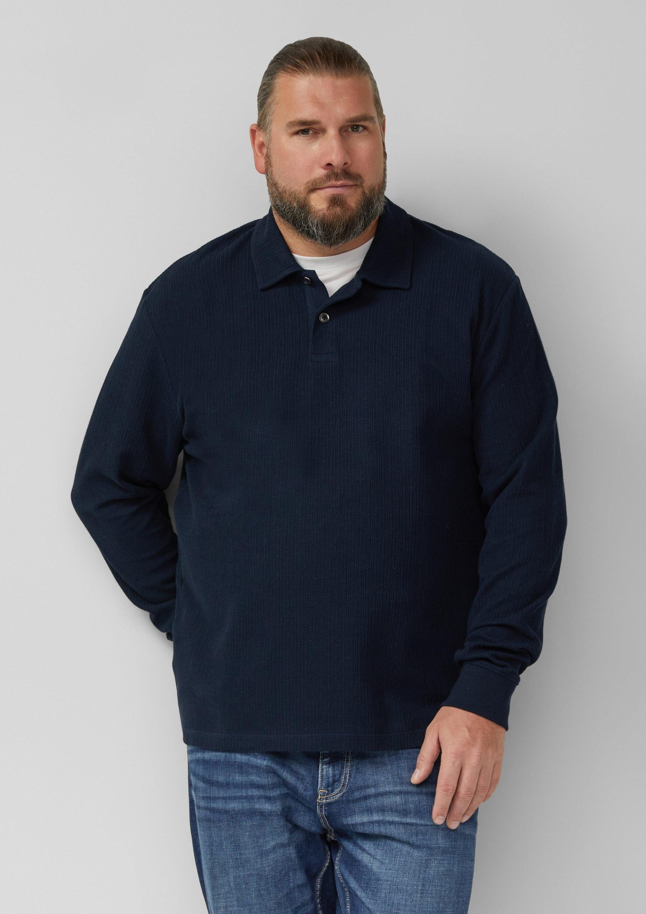 Langarmshirt Polo-Shirt