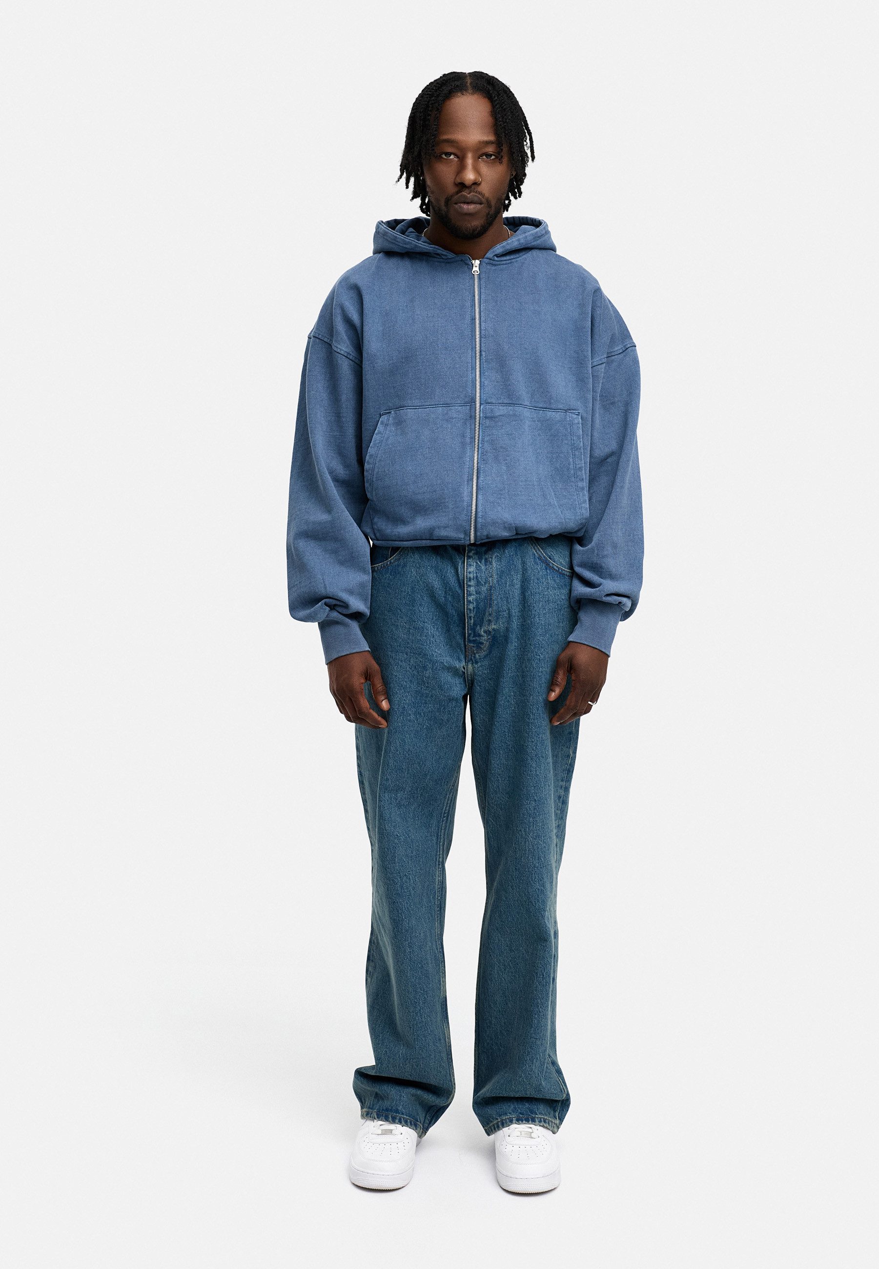 BEHYPE STUDIOS Kapuzensweatjacke IM OVERSIZE BOXY-FIT, ZIPPER-HOODIE Herren Zip-Thru Sweatjacke Kapuzenpullover Kapuzen-Sweatshirt Sweater