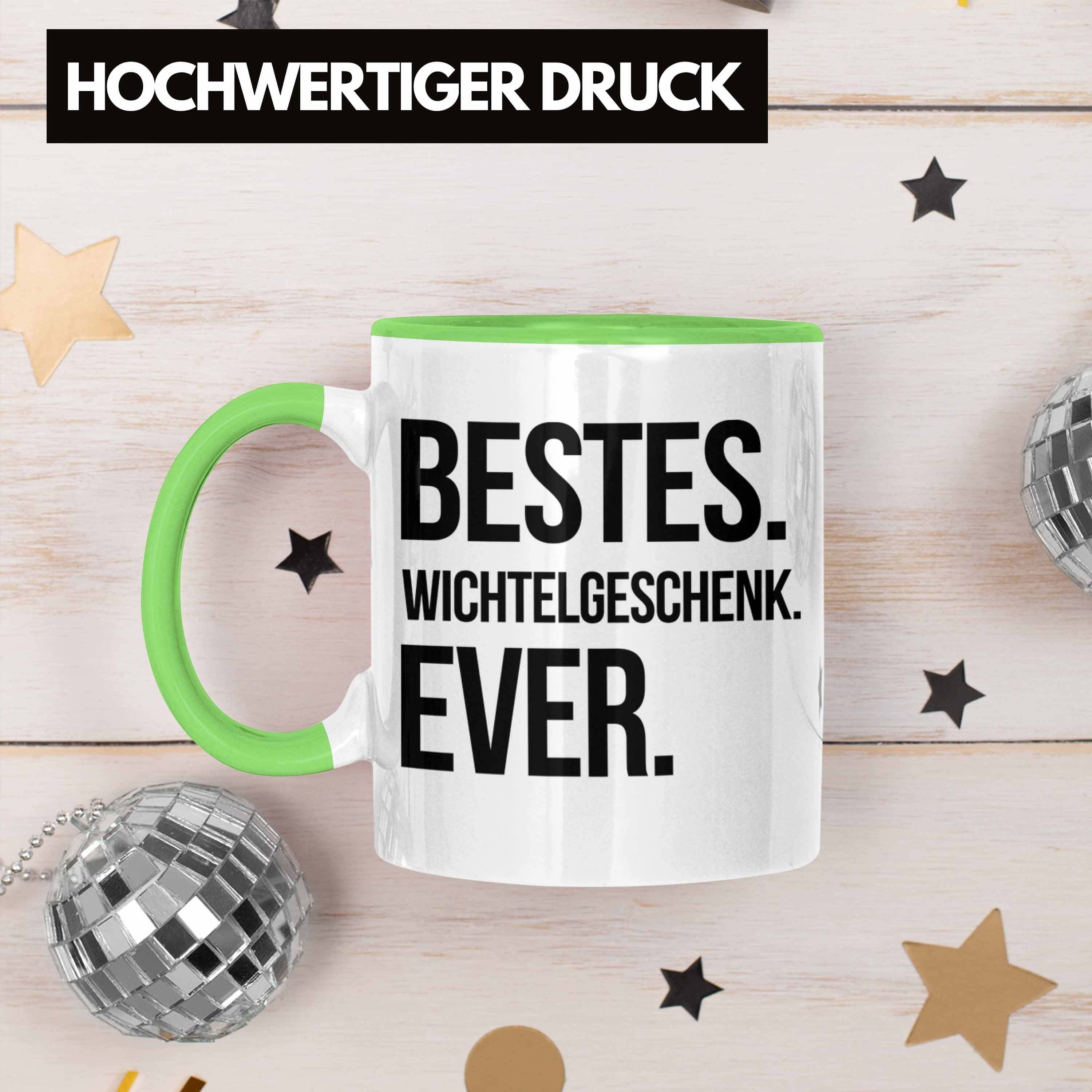 Trendation Tasse Wichtelgeschenk für Frauen Best Geschenk Grün Wichteln Kollegen Weihnachten