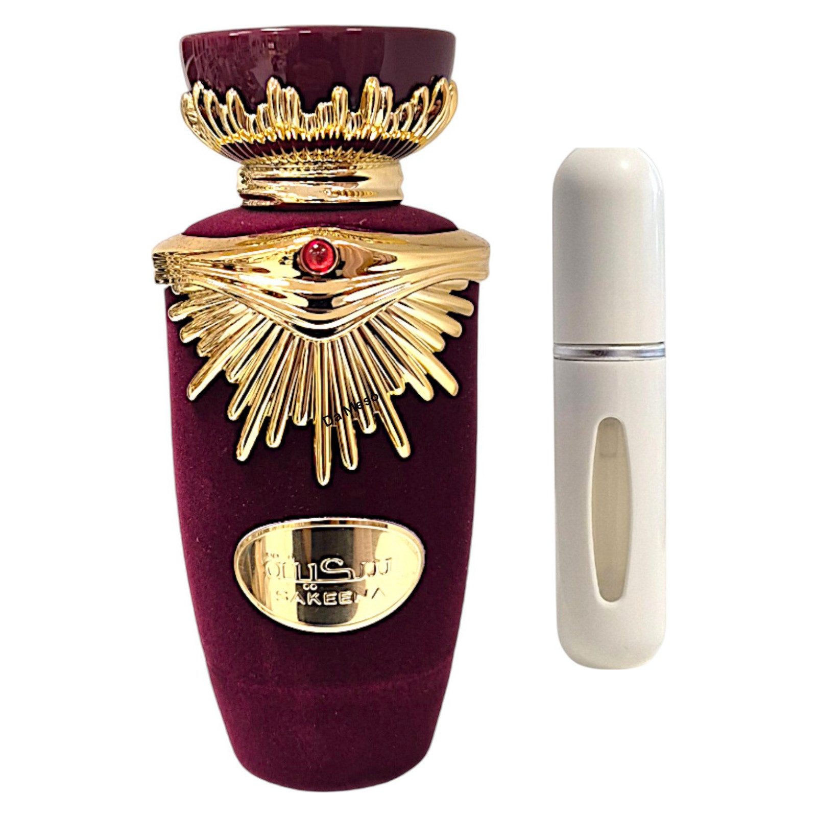 Lattafa Duft-Set Sakeena EDP 100ml + Parfümzerstäuber (leer)