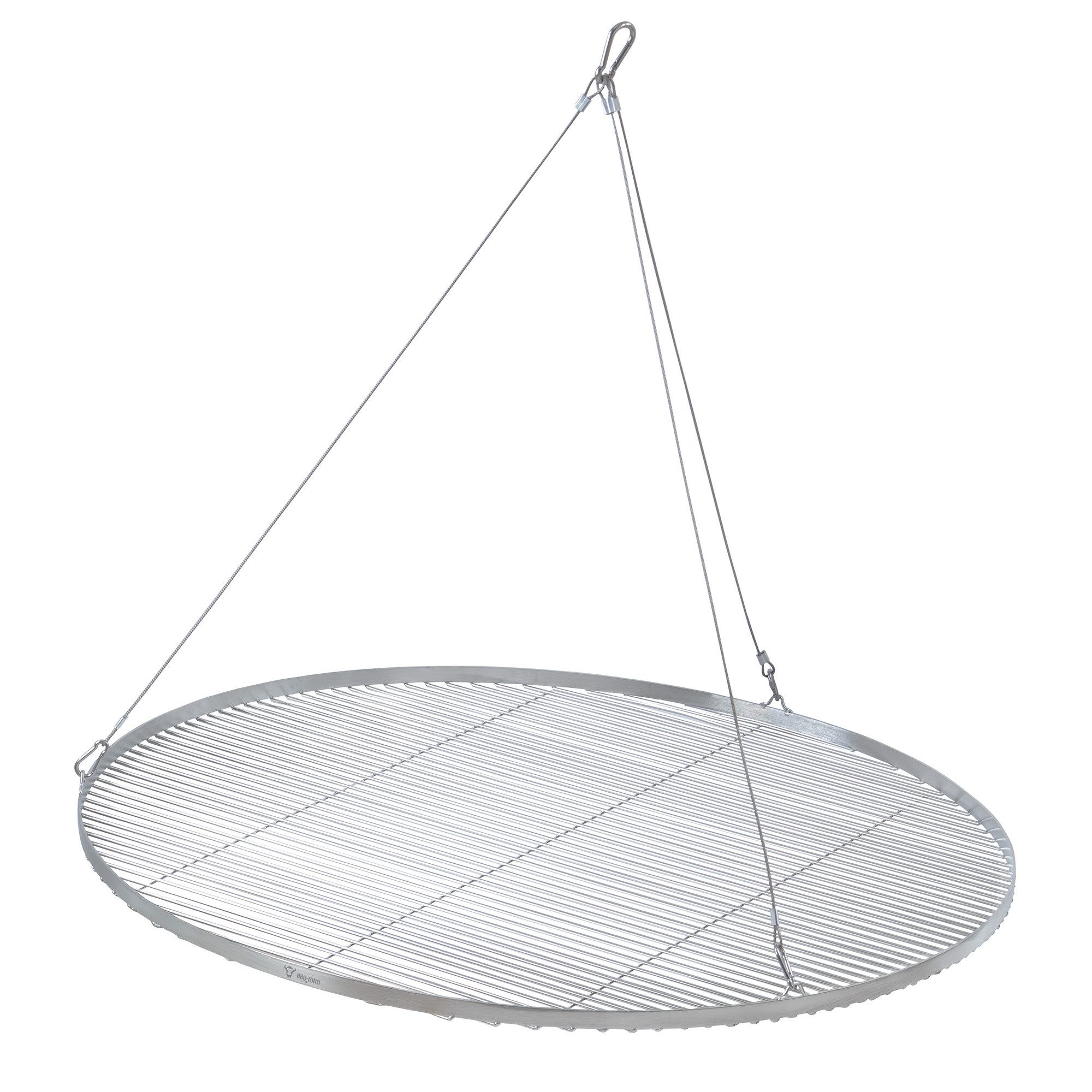 BBQ-Toro Grillrost Edelstahl Grillrost Rund Ø 100 cm, BBQ Grillgitter mit Seilaufhängung, Stabil