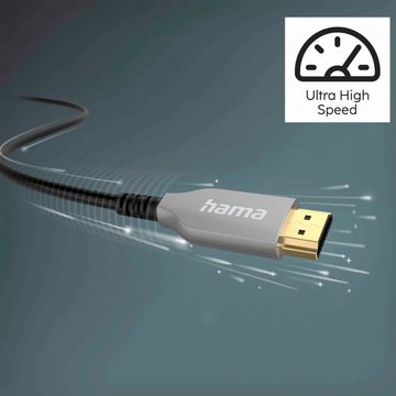 Hama 20m HDMI-Kabel Lang Anschluss-Kabel Optisch Video-Kabel, HDMI, (2000 cm), AOT 4K UHD Full HD TV 3D HD TV LED LCD OLED Plasma vergoldete Stecker