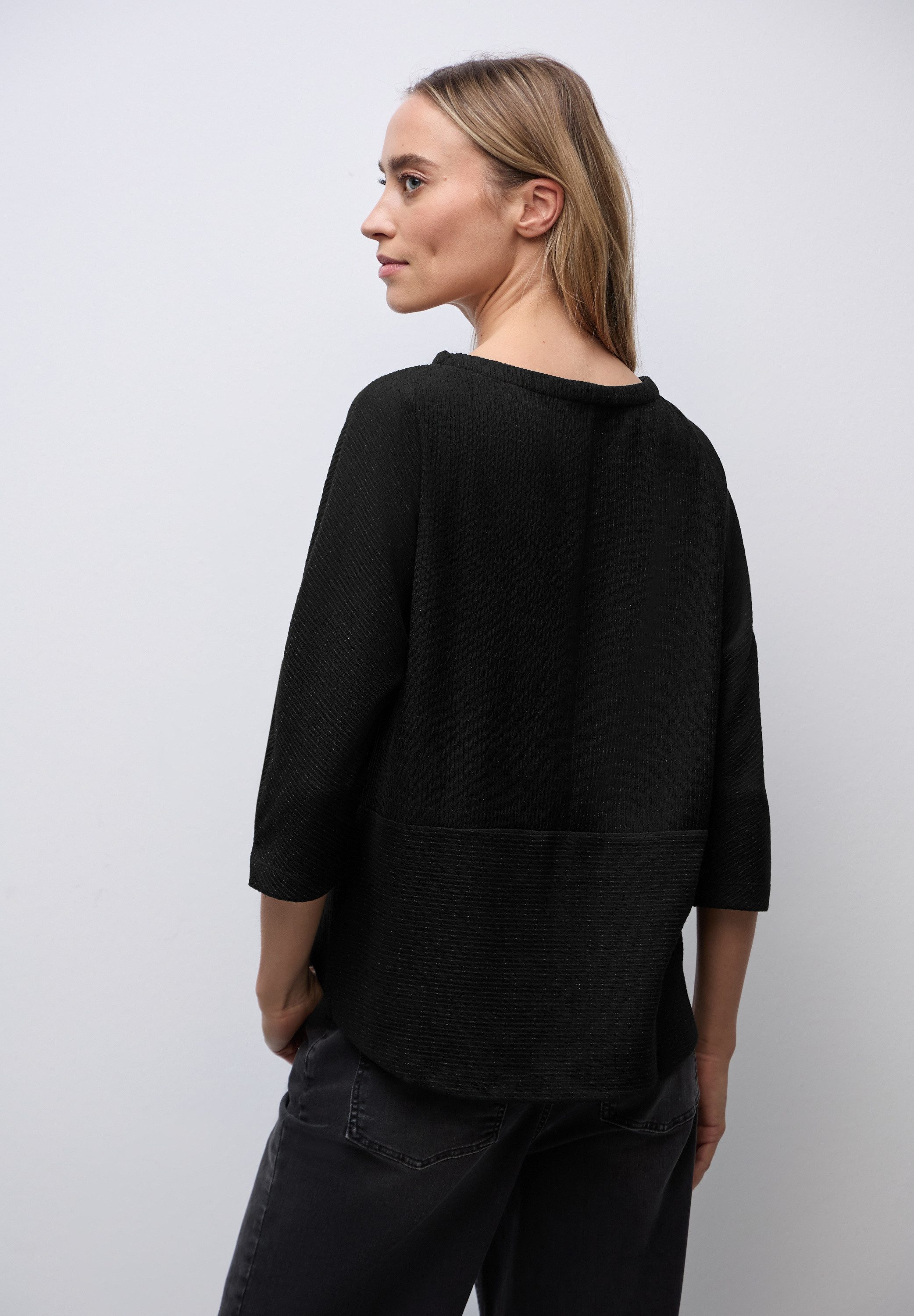 STREET ONE 3/4-Arm-Shirt aus softem Materialmix günstig online kaufen