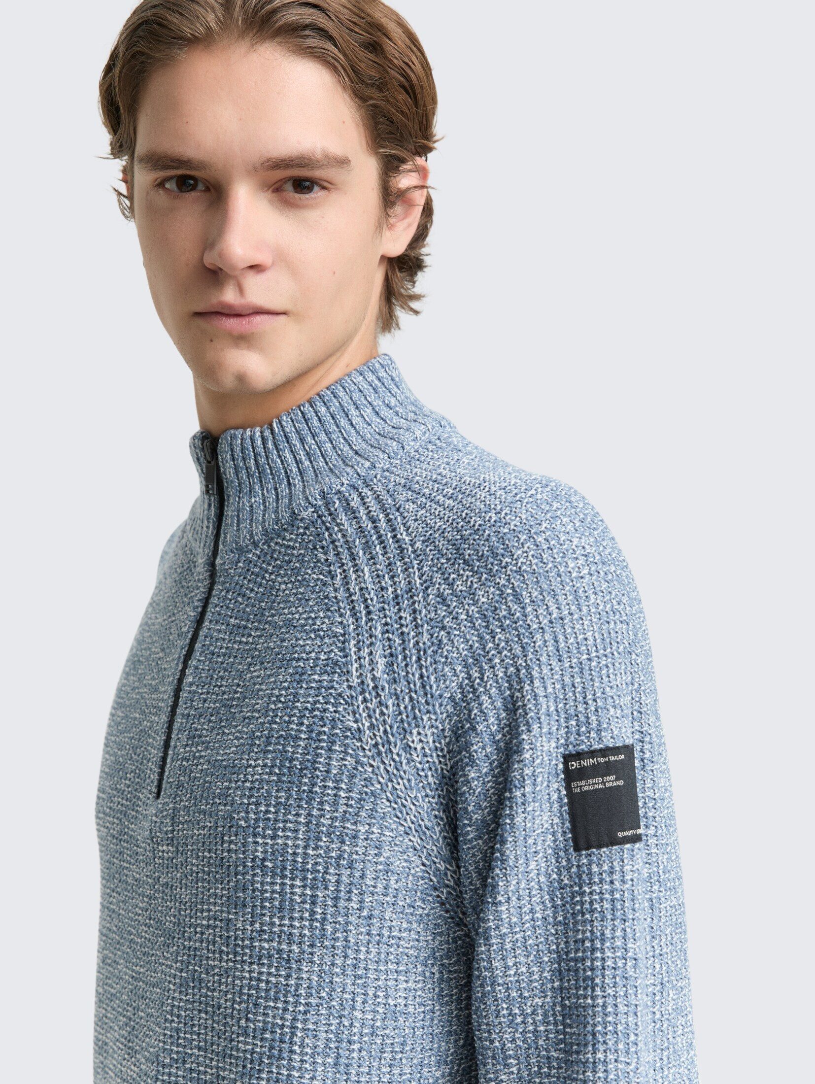 TOM TAILOR Denim Strickpullover Pullover & Strickjacken Troyer Strickpullover