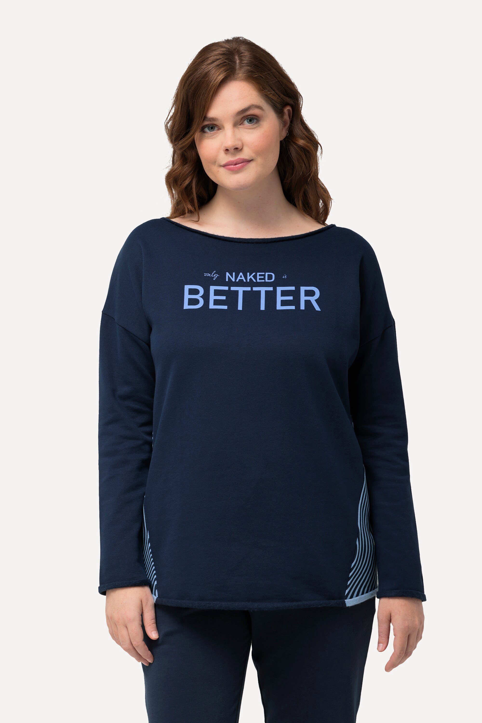Sweatshirt Loungewear-Sweater Oversized U-Boot-Ausschnitt