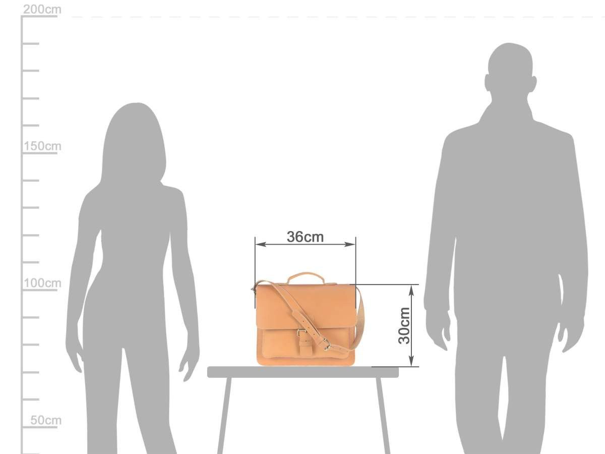 Ruitertassen Aktentasche Classic, 36 cm Schultasche mit 1 Fach, kleine Lehrertasche, rustikales Leder