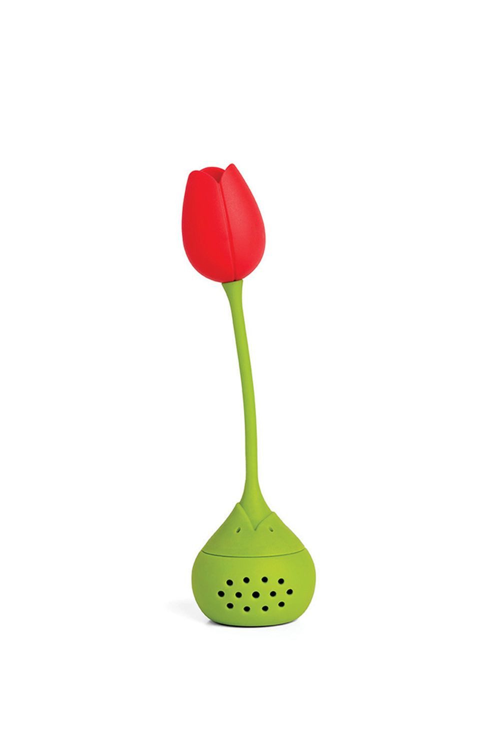 OTOTO Teesieb Tulip Tee-Sieb Tulpe, Tee Ei, Tea Infuser, Teekugel Silikon, Silikon, (1-St), Lustige Tee-Ei-Tier-Figuren, Zur Zubereitung von 1 Tasse losen Tee