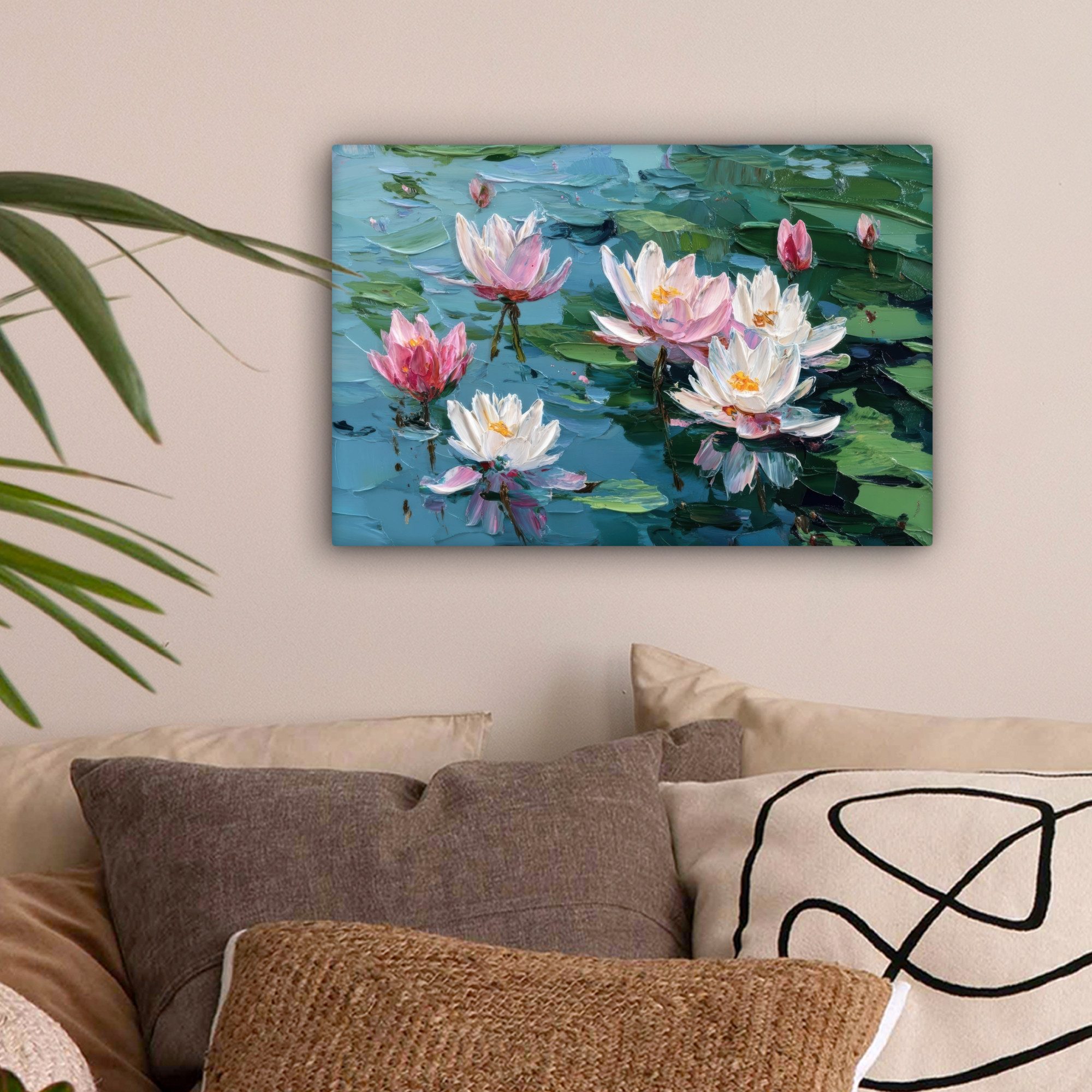 OneMillionCanvasses® Leinwandbild Seerosen - Blumen - günstig online kaufen