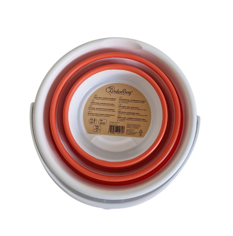 LindenBerg Falteimer platzsparender Klappeimer, 10L, 31 cm x 26 cm
