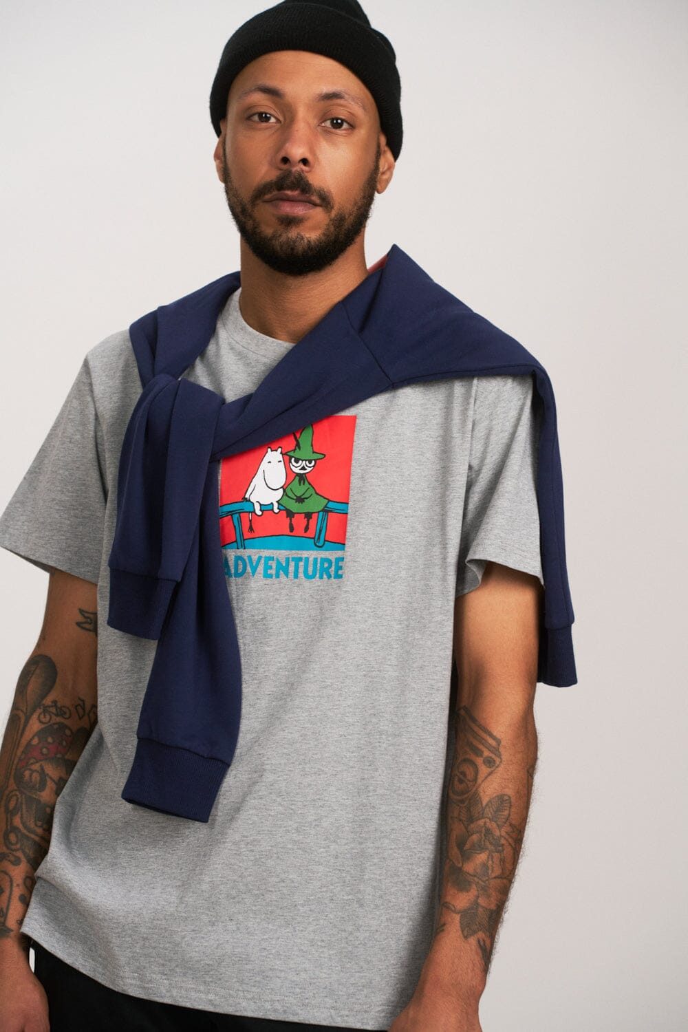 Moomin by Martinex T-Shirt Martinex Moomin Adult T-Shirt „Alvi“ Adventure – Grey Melange