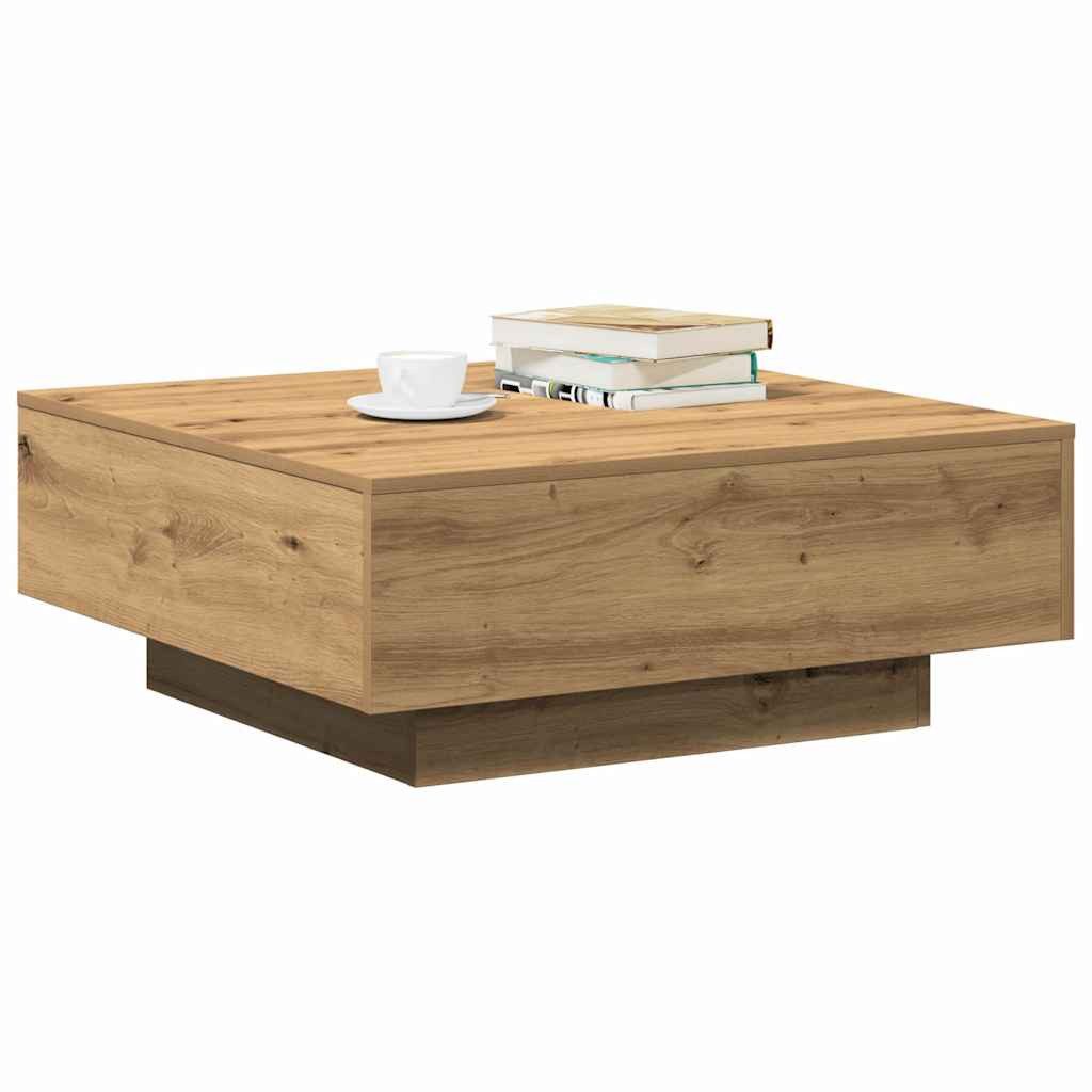 furnicato Couchtisch Moderner 80 x 80 x 31 cm in Artisan-Eiche (1-St), Stabiler Wohnzimmertisch mit einfacher Montage für das Wohnzimmer – Bild 3 von 5