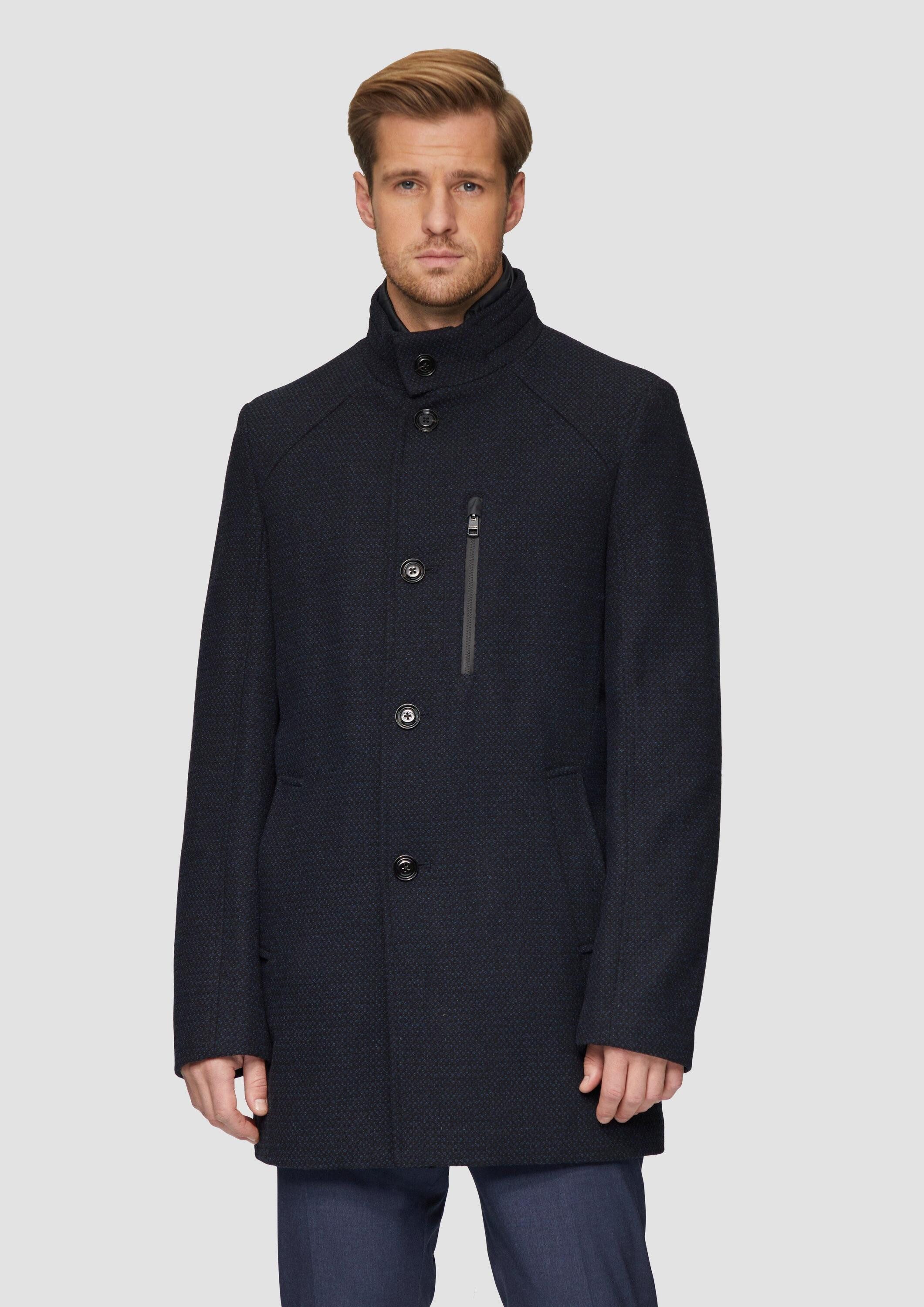 s.Oliver Wintermantel Outdoor-Mantel Wattierter Wollmix-Mantel mit herausne günstig online kaufen