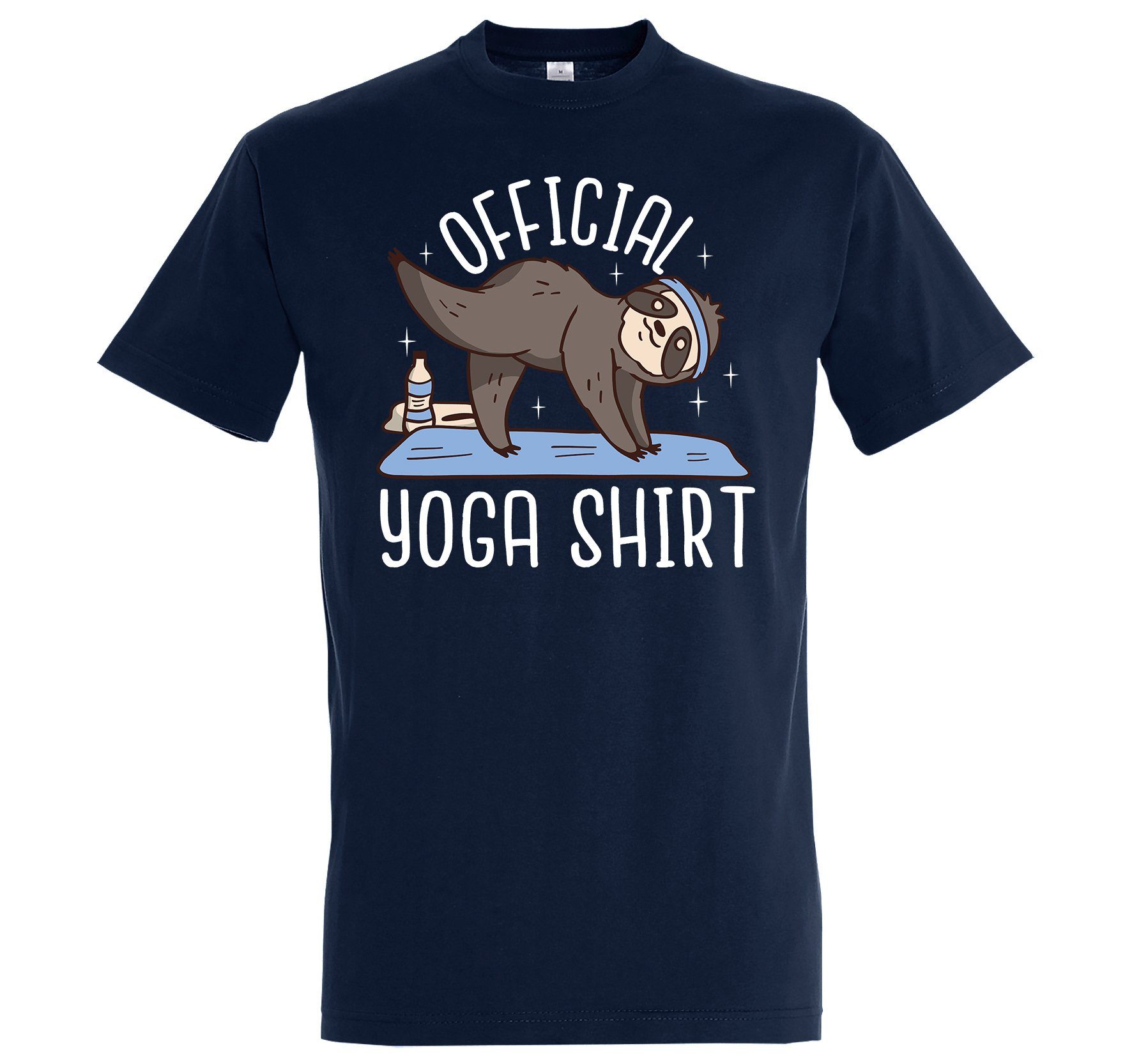 Youth Designz T-Shirt Official Yoga Herren Shirt mit lustigem Faultier Frontprint