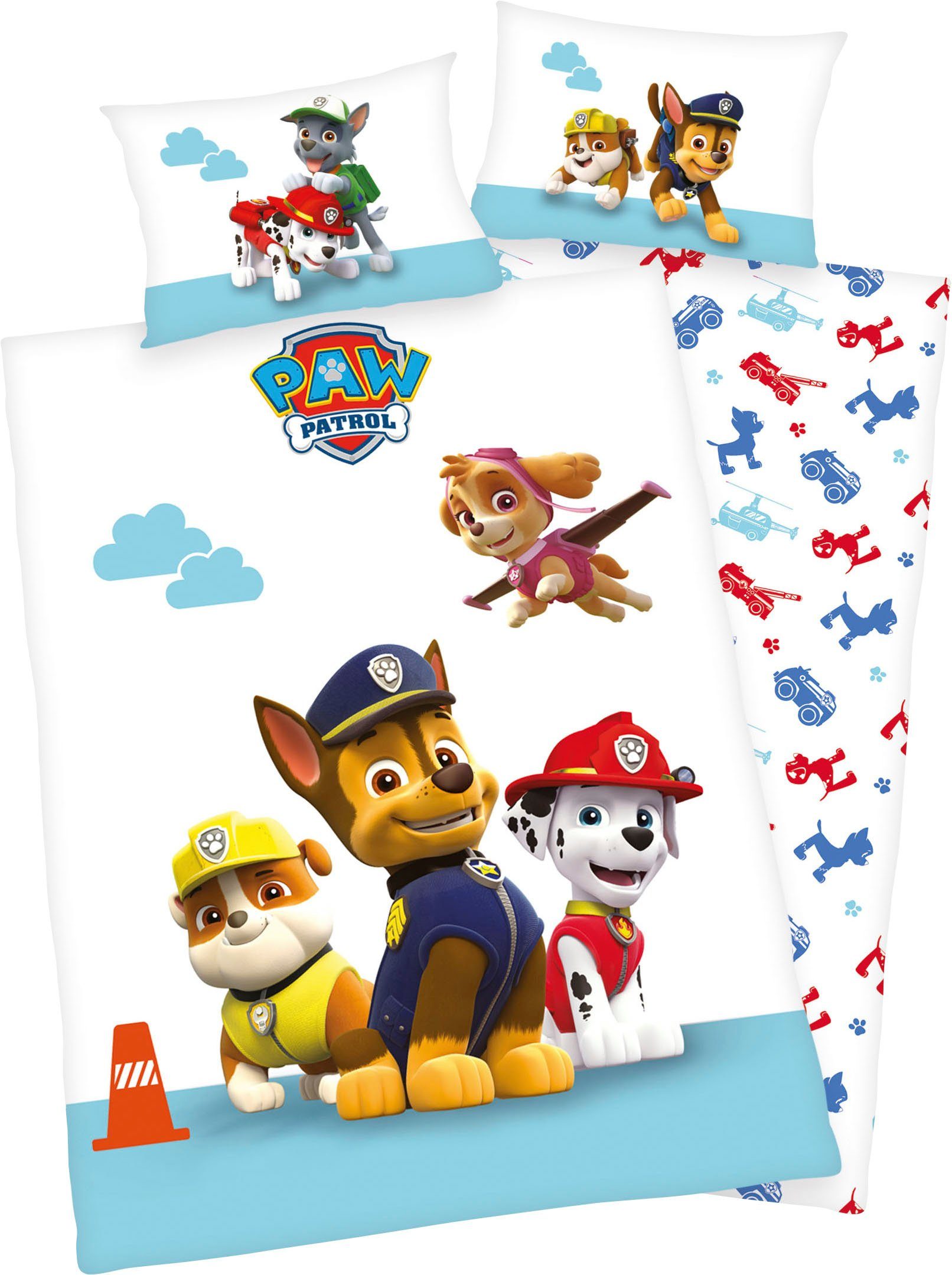 PAW PATROL Babybettwäsche Paw Patrol, Flanell, mit tollem "Paw Patrol" Motiv