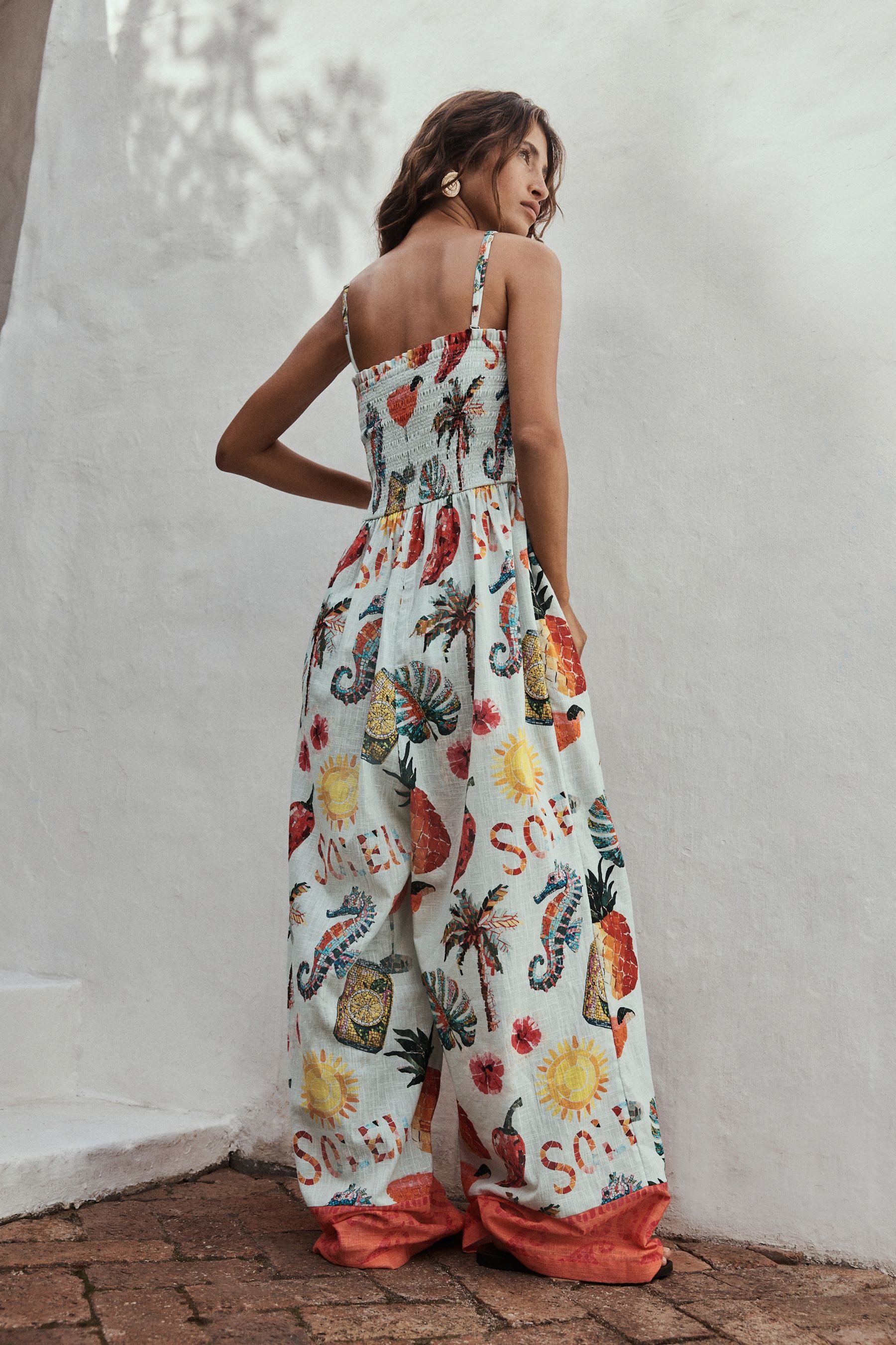 Next Jumpsuit Bandeau-Jumpsuit mit weitem Bein (1-tlg)