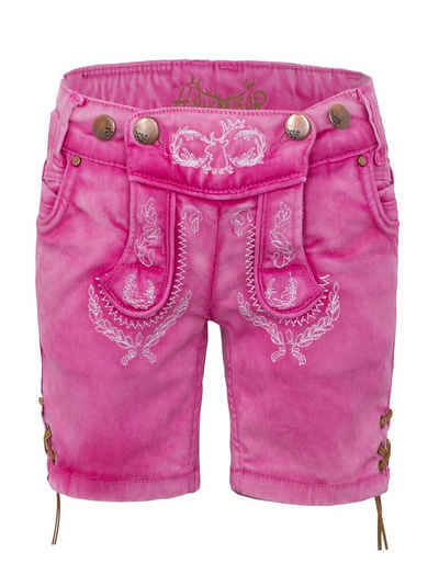 Hangowear Trachtenhose Jeansshort COLORSHORT KIDS pink