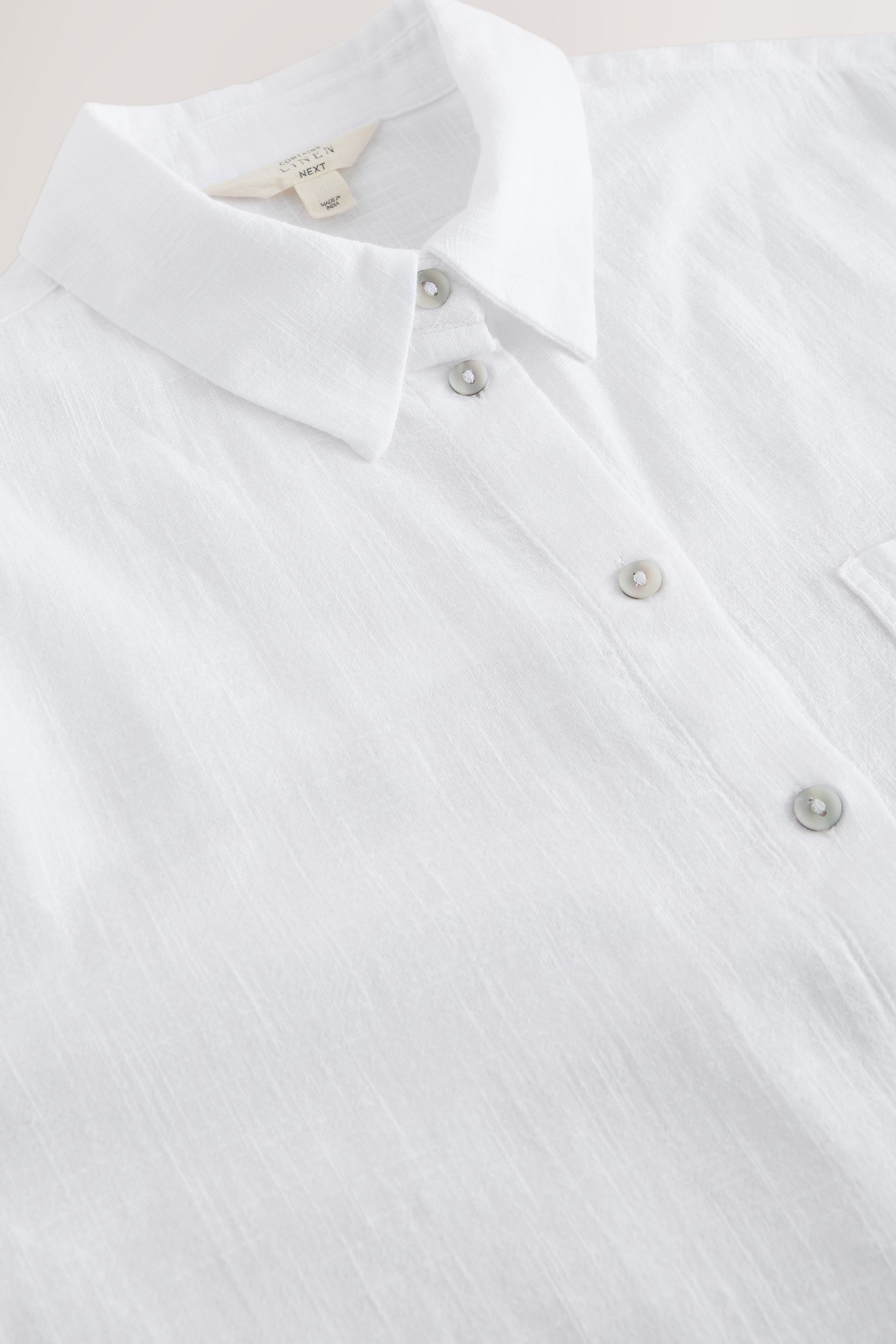 Next Langarmhemd Relaxed Fit Langarm-Hemd mit Leinen (1-tlg)