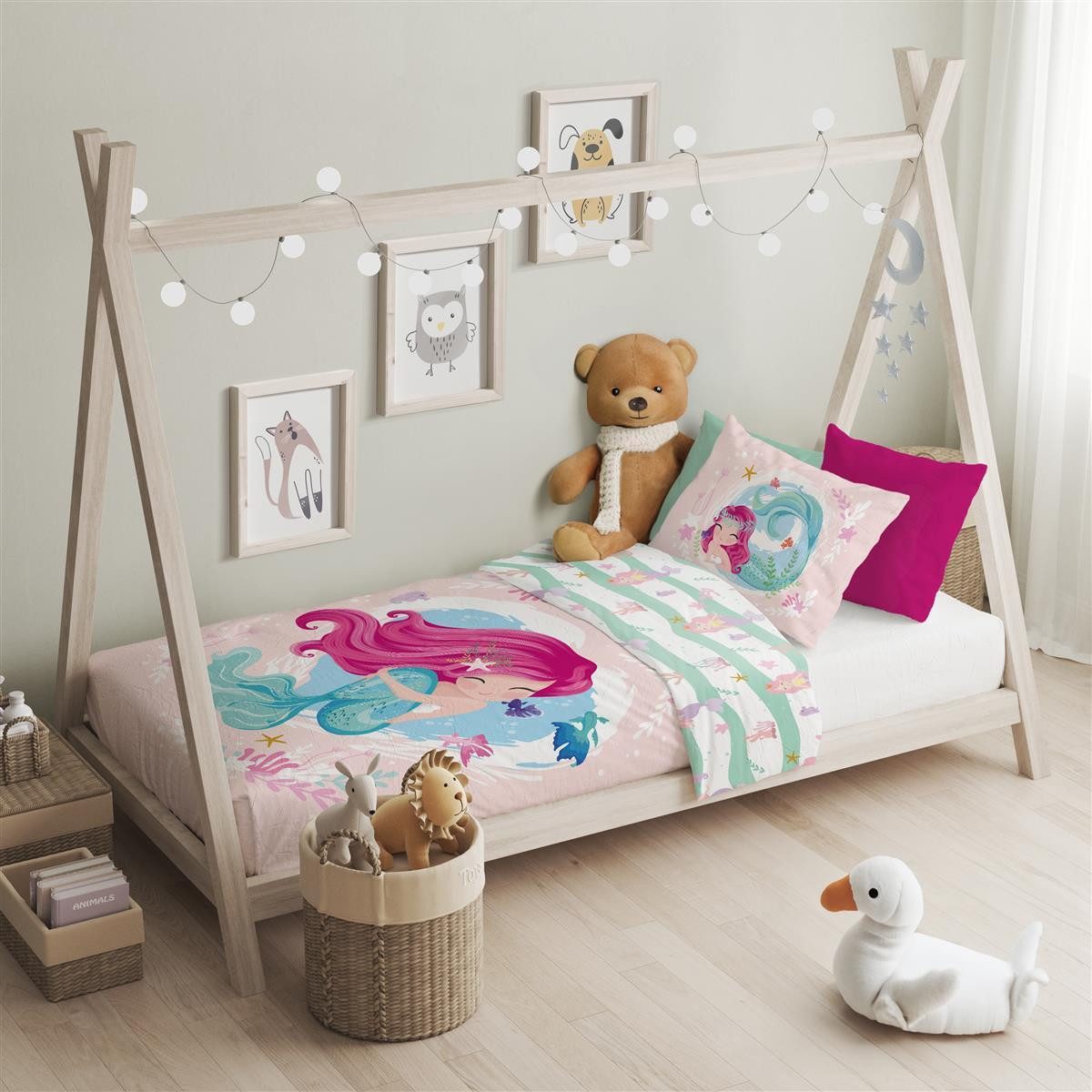 FARO pln Babybettwäsche Babybettwäsche "Meerjungfrau!", 100x135cm, günstig online kaufen