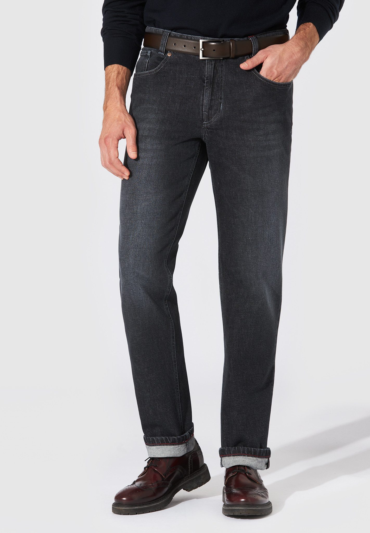 Hiltl 5-Pocket-Jeans Dean C - Candiani Denim, Regular-Fit, Denim-schwarz-38/34