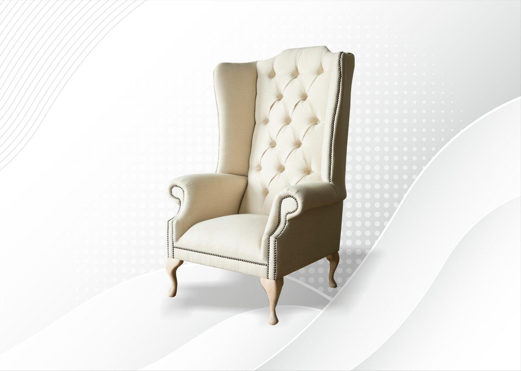 JVmoebel 80 Sitzer Design Couch 1 Ohrensessel, cm Chesterfield Sofa