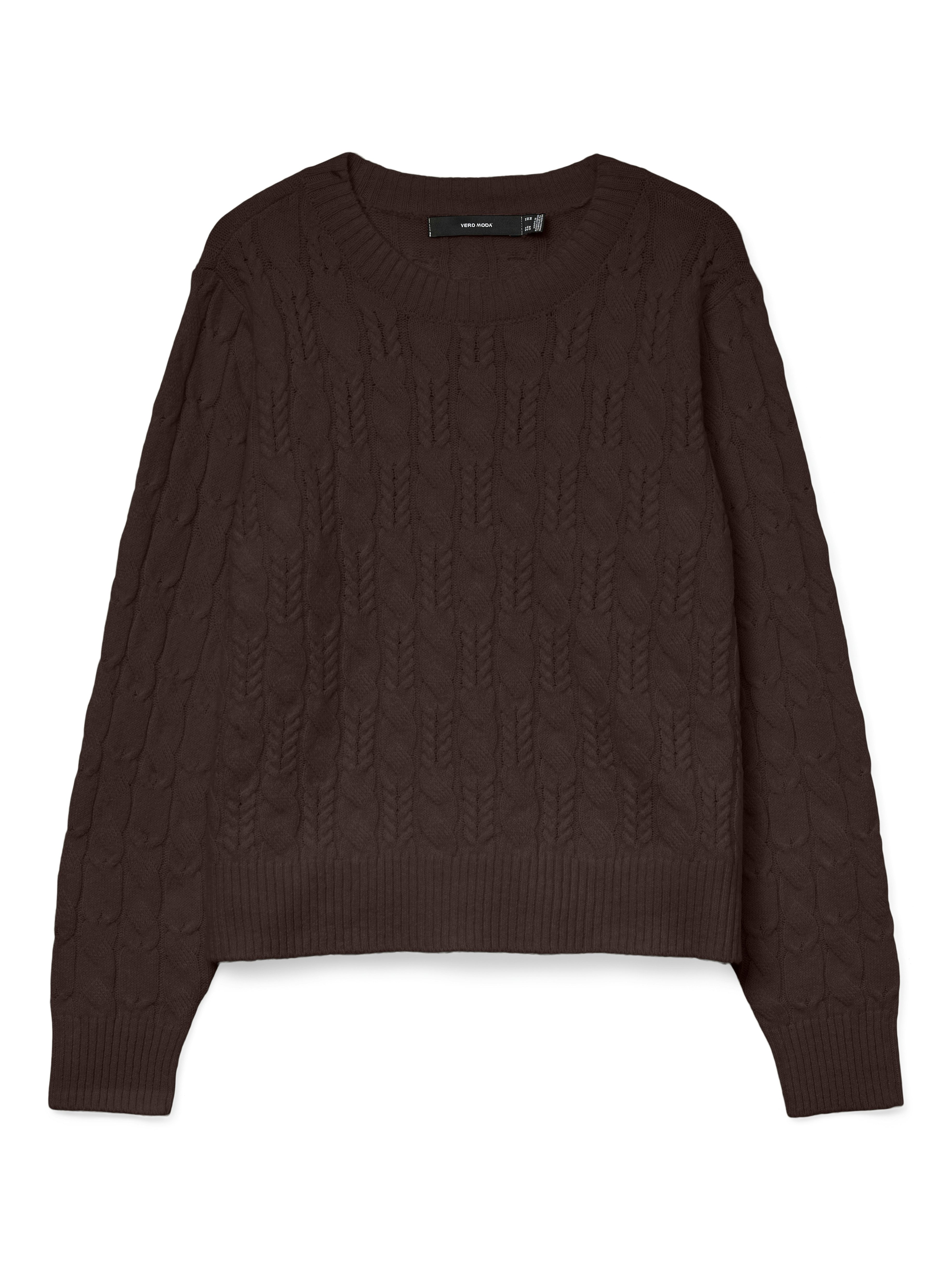 Vero Moda Strickpullover VMARIES LS O-NECK CABLE PULLOVER BF mit Zopfstrick günstig online kaufen