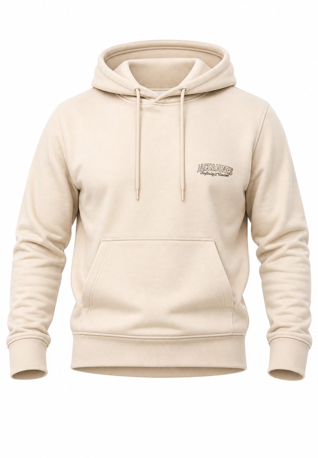 Jack & Jones Hoodie Pullover als Kapuzenpullover im Regular Fit - Sweatshirt für Herren Männer Sweatpullover mit Logo-Print aus Baumwollmischung