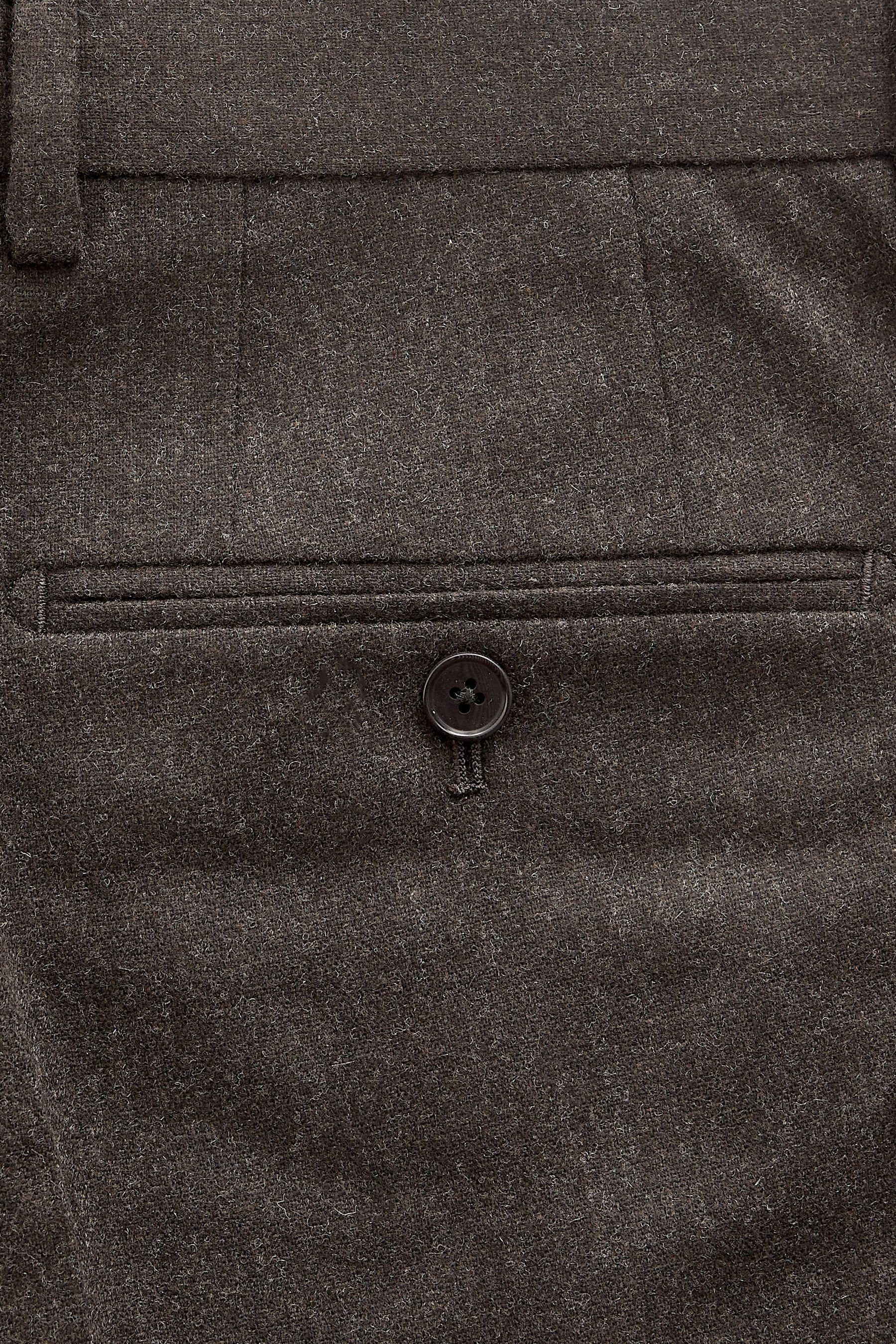 Wollmischung: Donegal-Anzug aus (1-tlg) Hose Slim Next Fit Anzughose Brown
