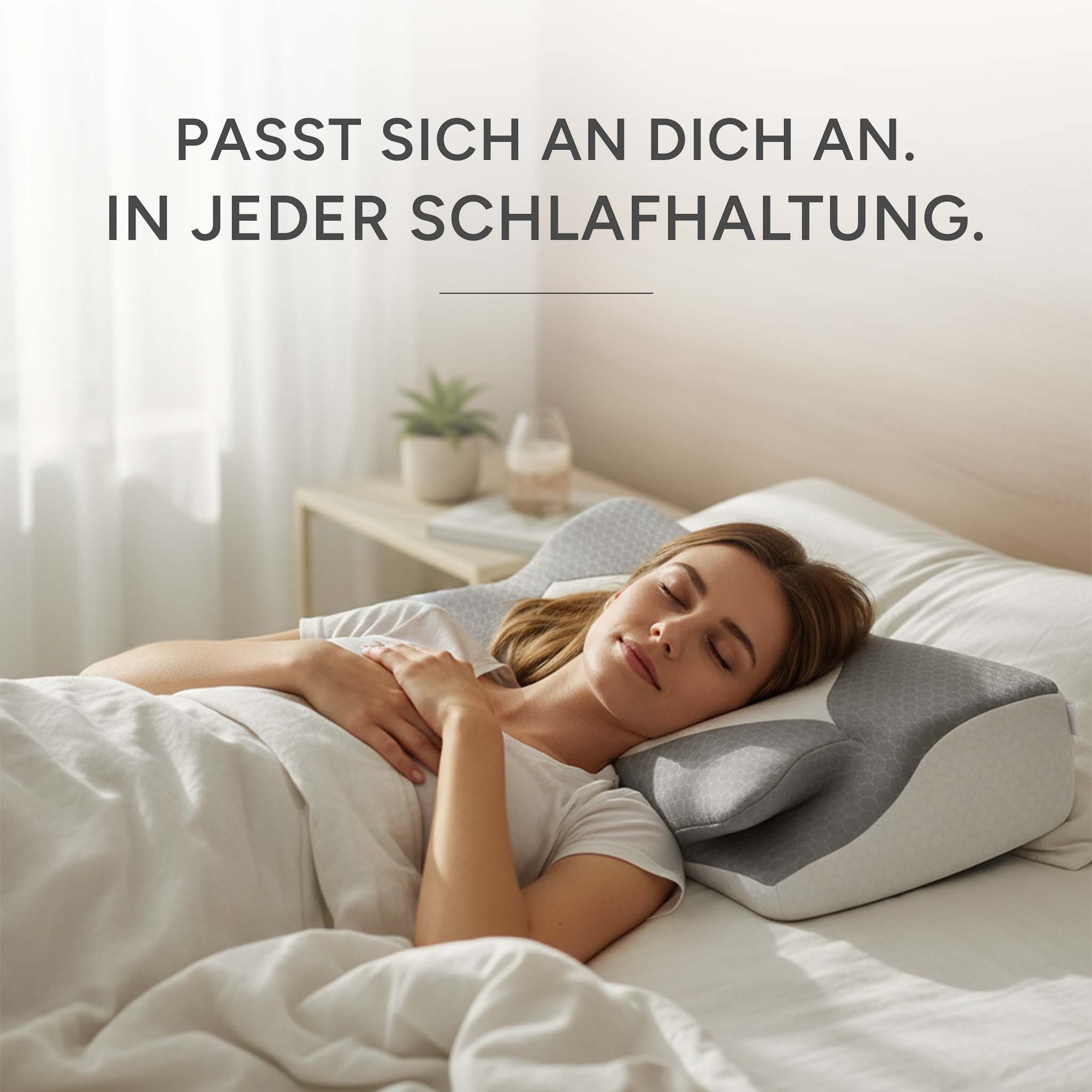 shapevital.de Gelschaumkopfkissen Nackenkissen OrthoStar, Ergonomisches Kopfkissen