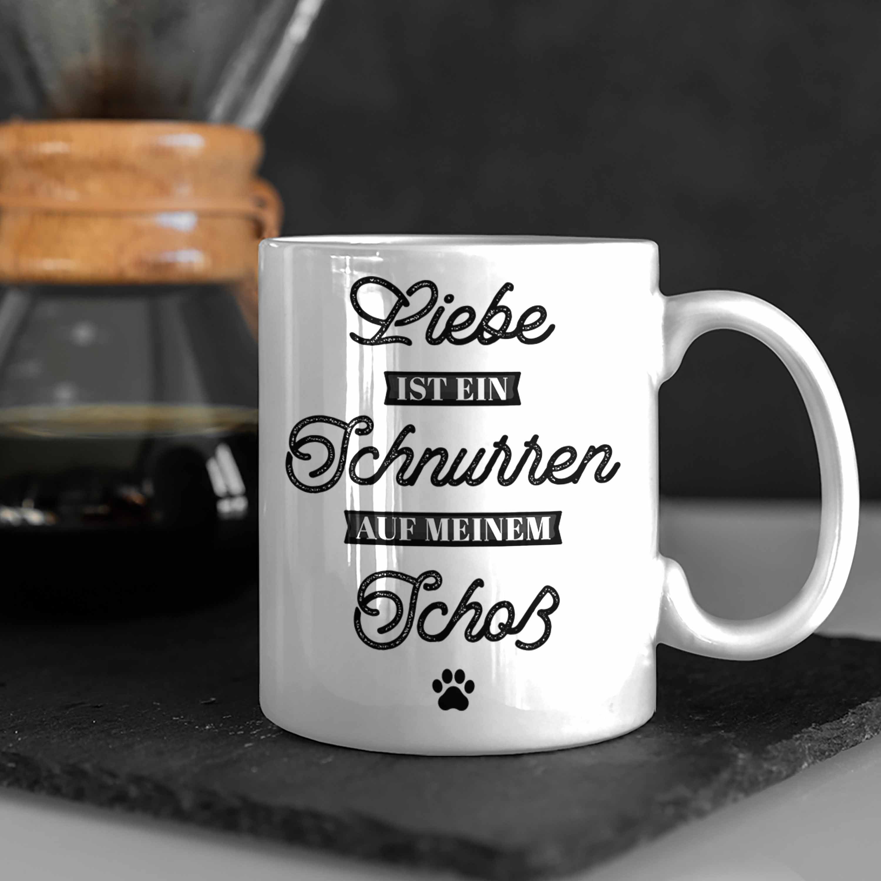 Tasse für Tasse Katzenli Spruch Katze Geschenkidee Katzen-Mama Papa Geschenk Weiss Trendation