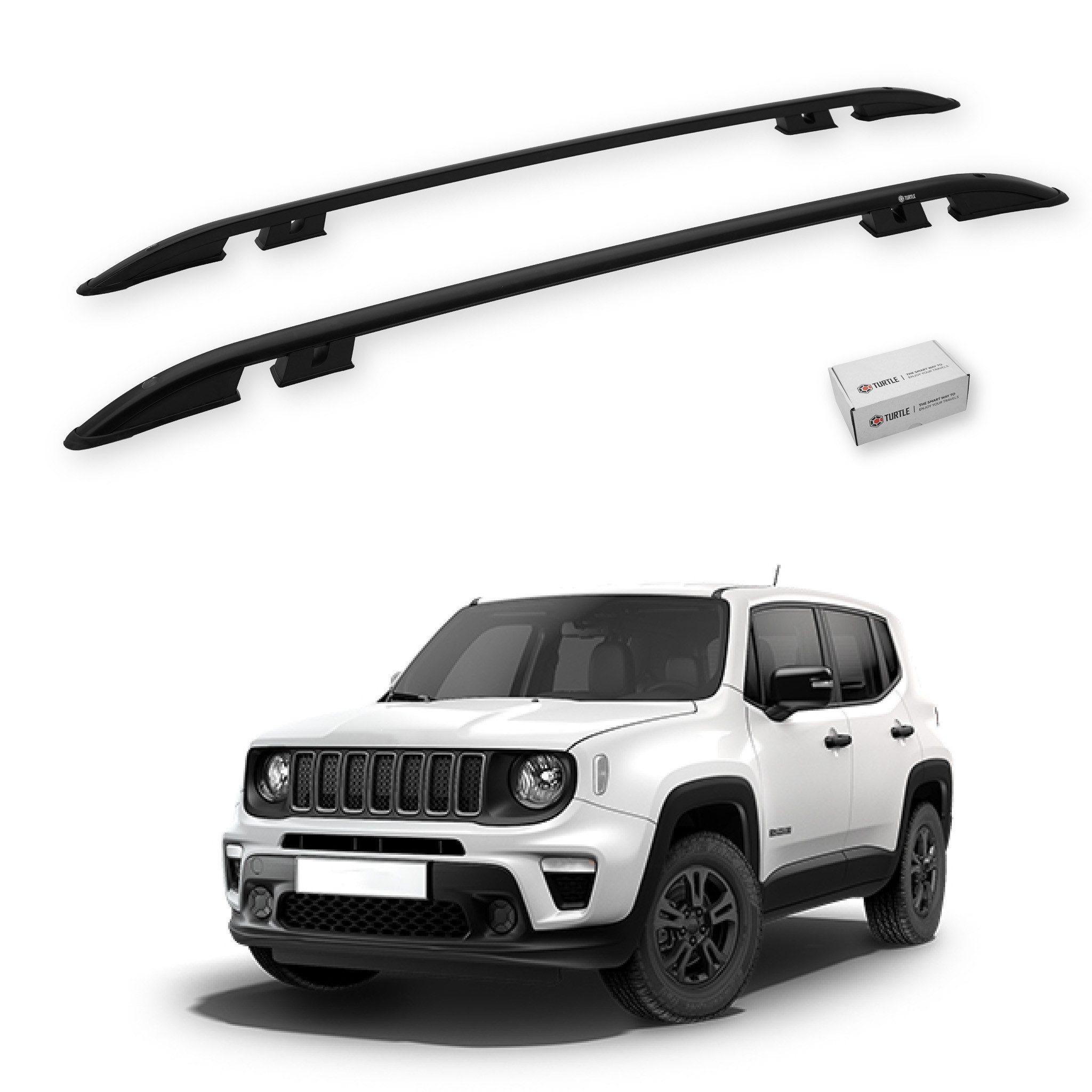 TURTLE Dachbox-Halterung TURTLE Für Jeep Renegade (Bu) 2015-2024 Crown Dachreling