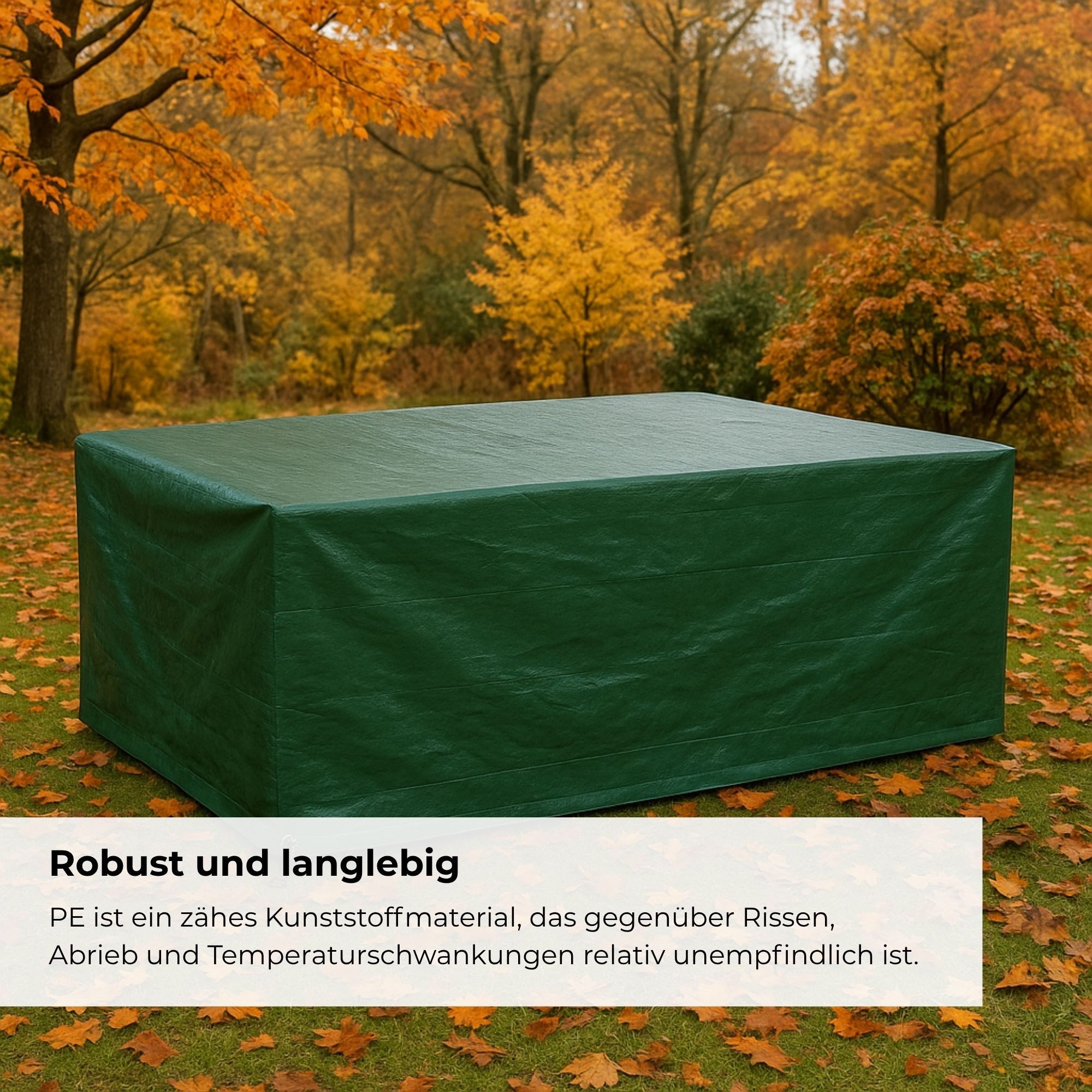 osoltus Gartenmöbel-Schutzhülle HP Schutzhaube Sitzgruppe Gartentisch Polyethylen Gewebe Grün 250 x – Bild 4 von 5