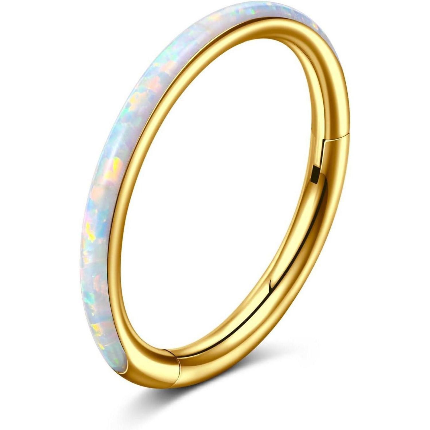 Nasenpiercing Opal Nasenring 316L Chirurgenstahl Septum Piercing 20G 18G 16G