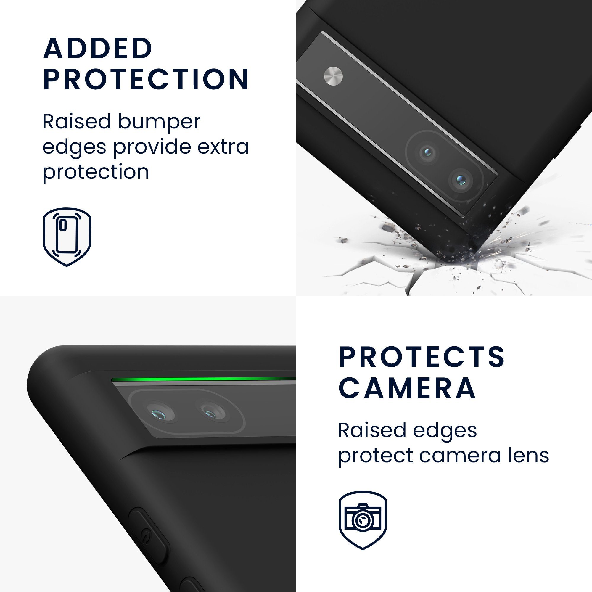 kwmobile Handyhülle Hülle für Google Pixel 6a, Hülle Silikon - Soft Handyhülle - Handy Case Cover