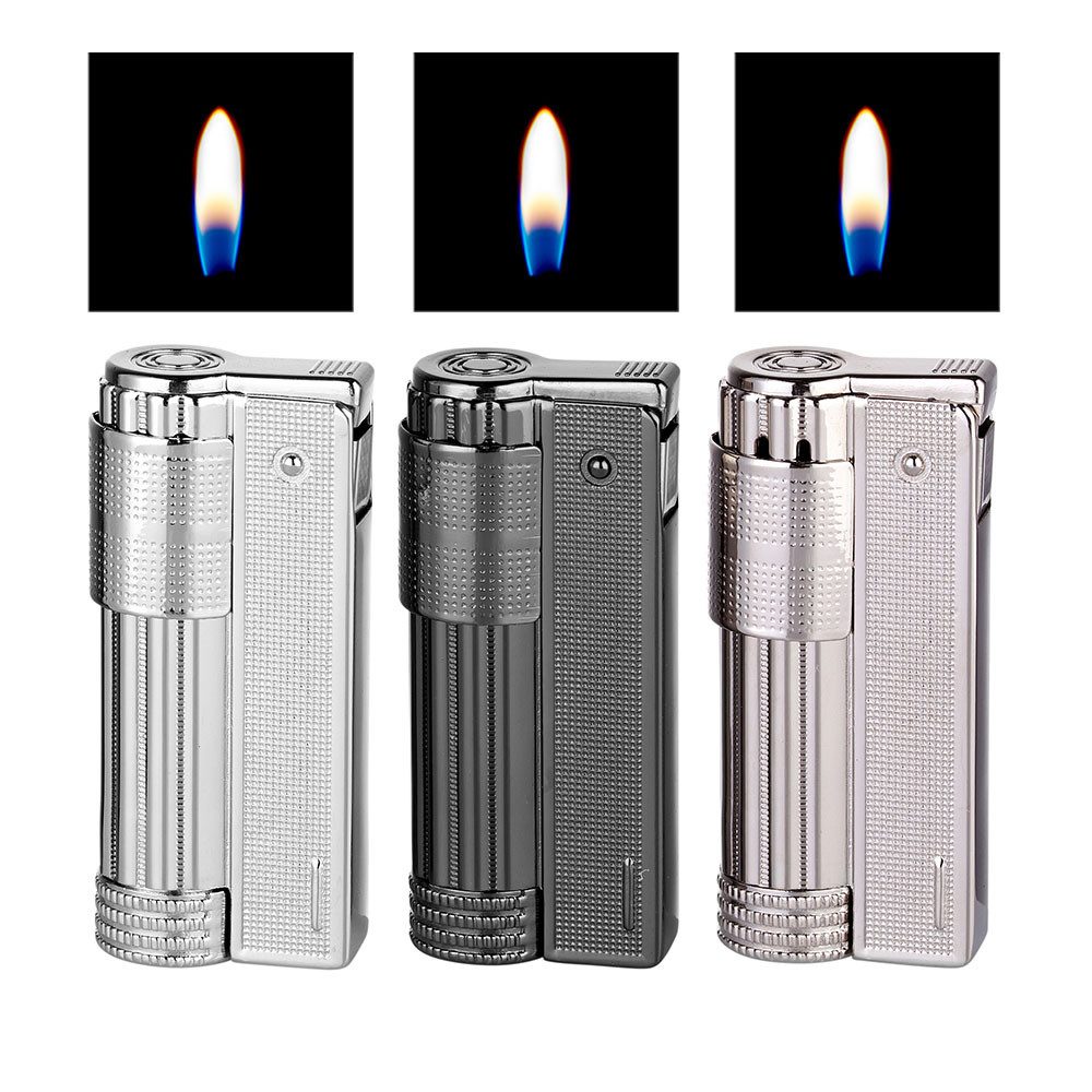 Coumo Feuerzeug 2x Feuerzeug Retro Klassiker Metall Benzinfeuerzeug Vintage