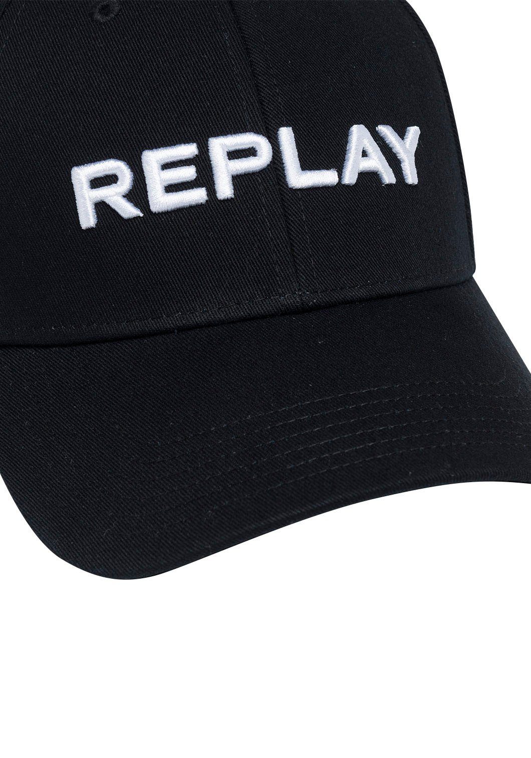 NATURALE Replay black mit Cap Baseball Logo-Stickerei COMPONENTE