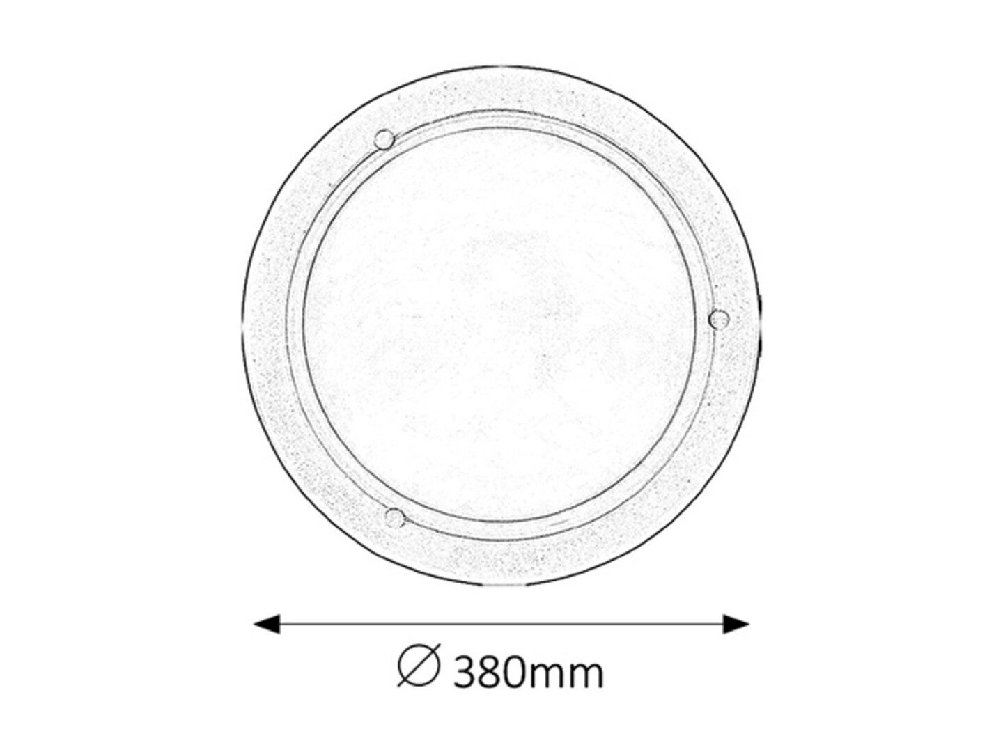 Rabalux Deckenleuchte "Ufo" 2-flammig, Metall, weiß, rund, E27, ø380mm