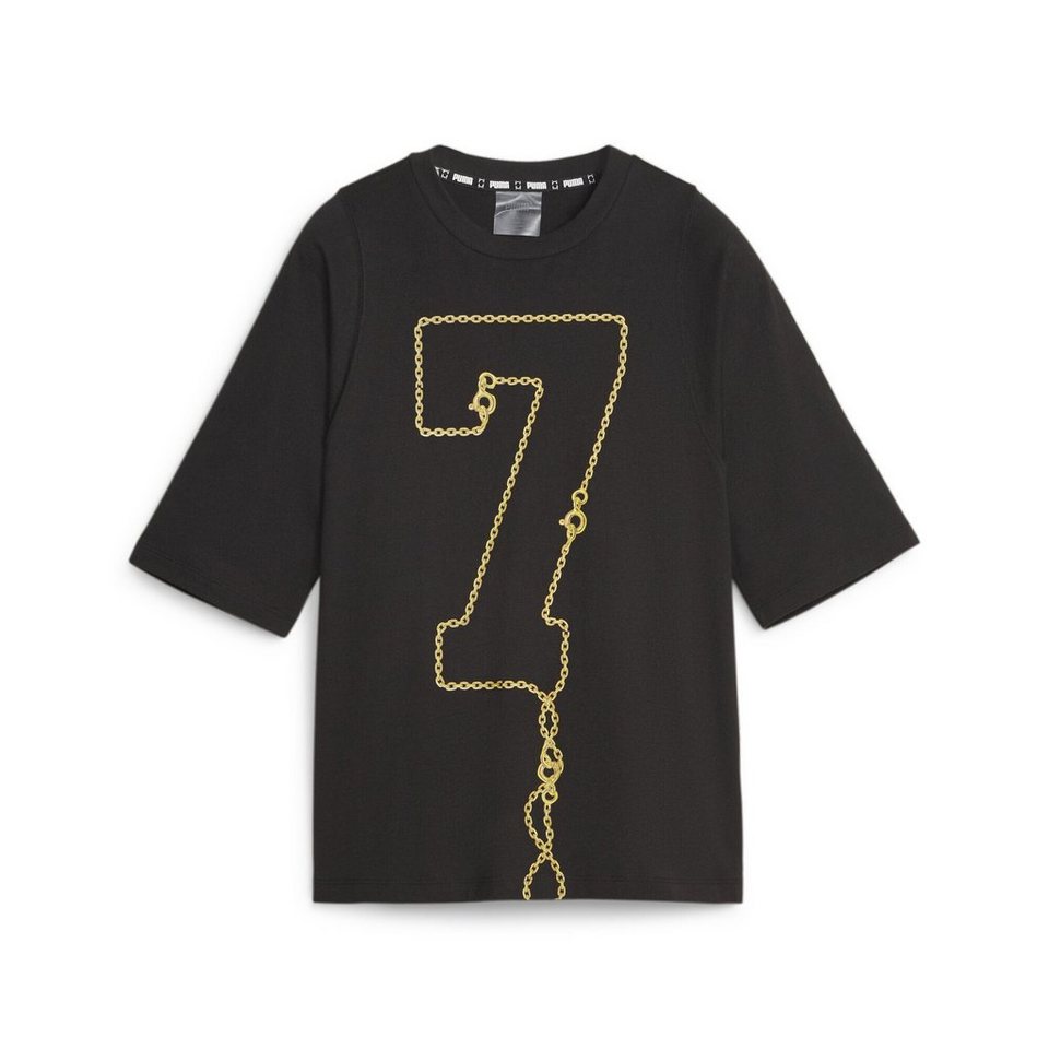 PUMA Trainingsshirt Gold Standard Basketball T-Shirt Damen, Grafik vorne  und hinten