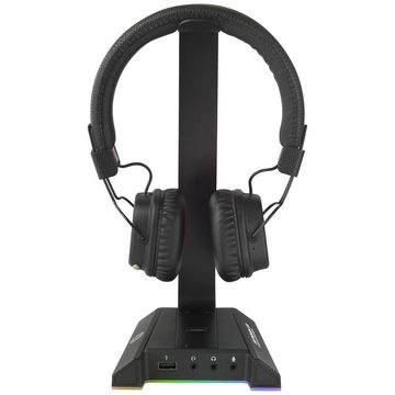 SpeaKa Professional RGB Kopfhörerständer mit 3x 3.5 mm Kopfhörerständer