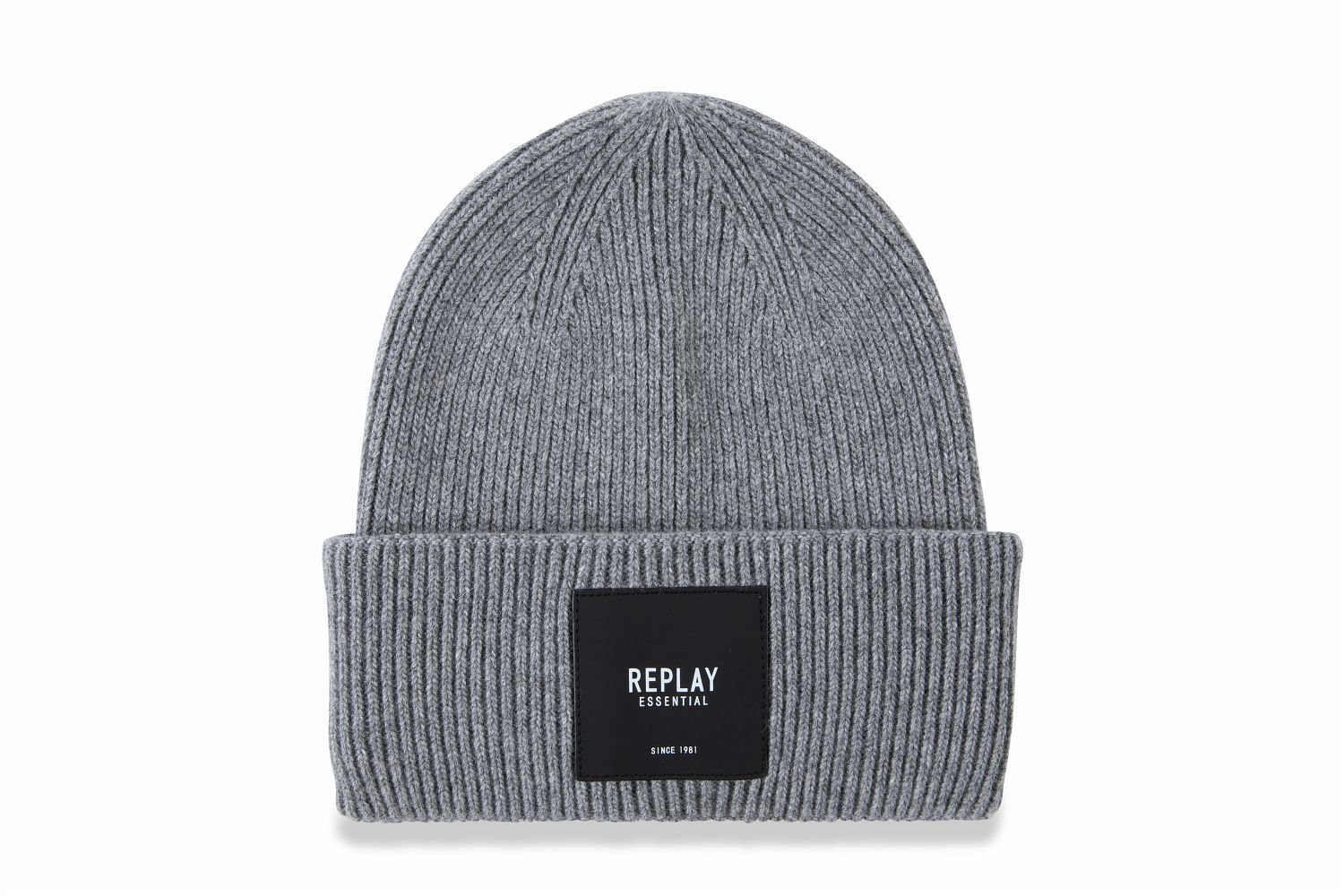 Logo Beanie mit Replay Grau