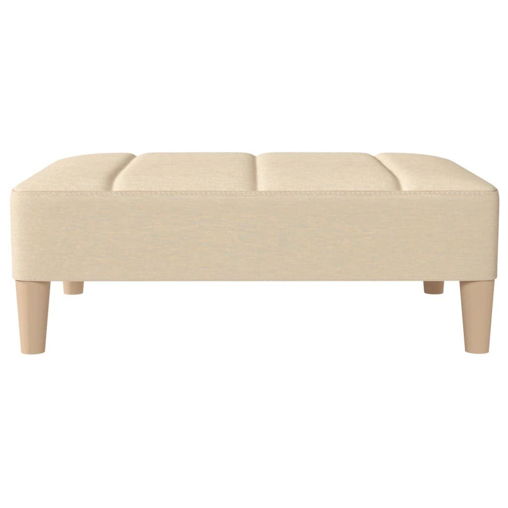 Stoff Creme (1 78x56x32 vidaXL Fußhocker St) cm Polsterhocker