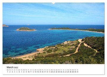 CALVENDO Wandkalender Bays of Sardinia (Premium-Calendar 2023 DIN A2 Landscape)