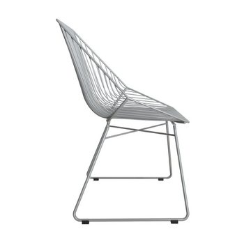 loft24 Esszimmerstuhl Ellis (Set, 1 St), Metallstuhl mit Kufengestell, Sitzhöhe 46 cm