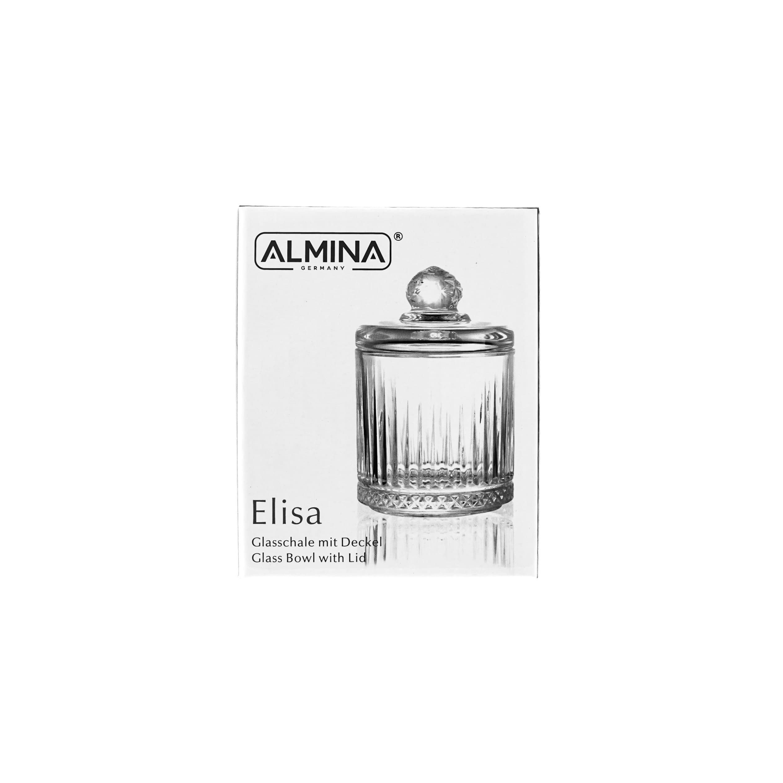 Almina Schale mit Deckel im Riffle-Design ideal für Snacks oder Gewürze Transparent, (1-tlg) – Bild 4 von 4