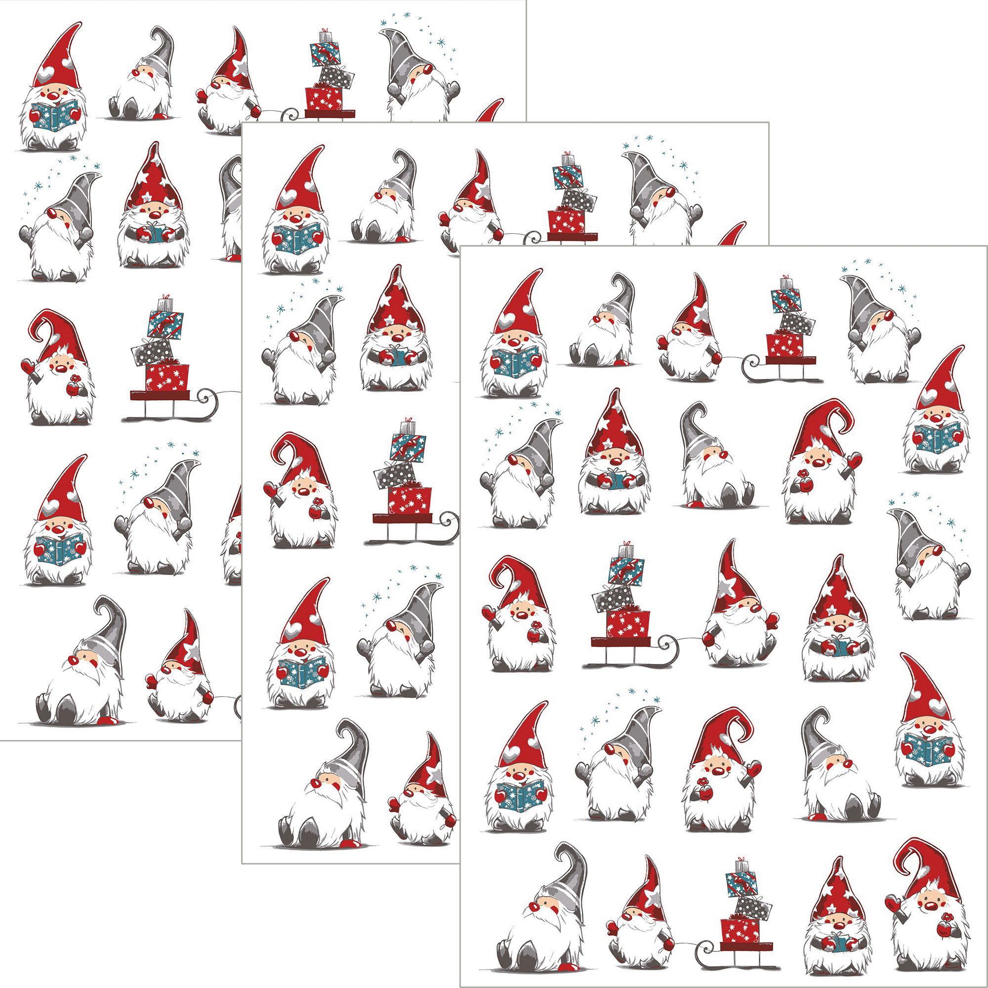 Kracht Geschirrtuch Geschirrtuch im 3er-Pack, Baumwolle Motiv günstig online kaufen