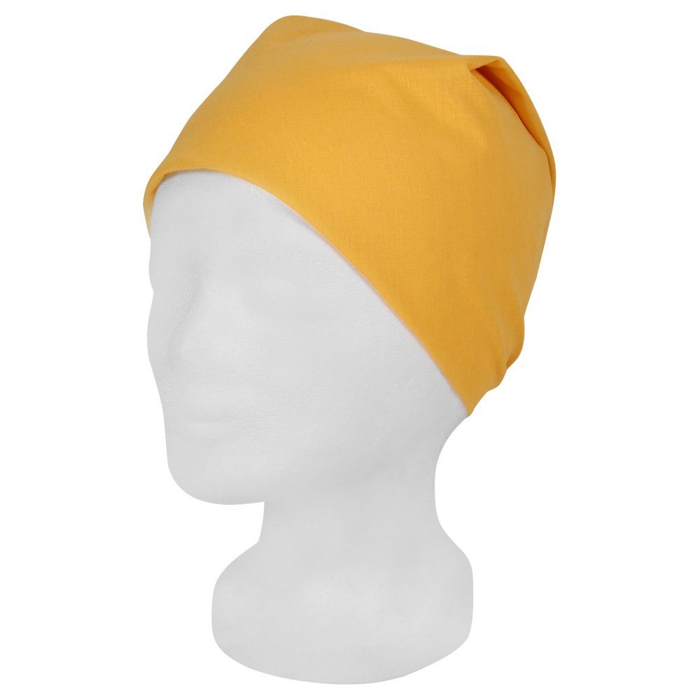 Goodman Design Bandana Multifunktionstuch Bandana Kopftuch Halstuch unifarben Farbe: gelb, 100% Baumwolle – Bild 3 von 3